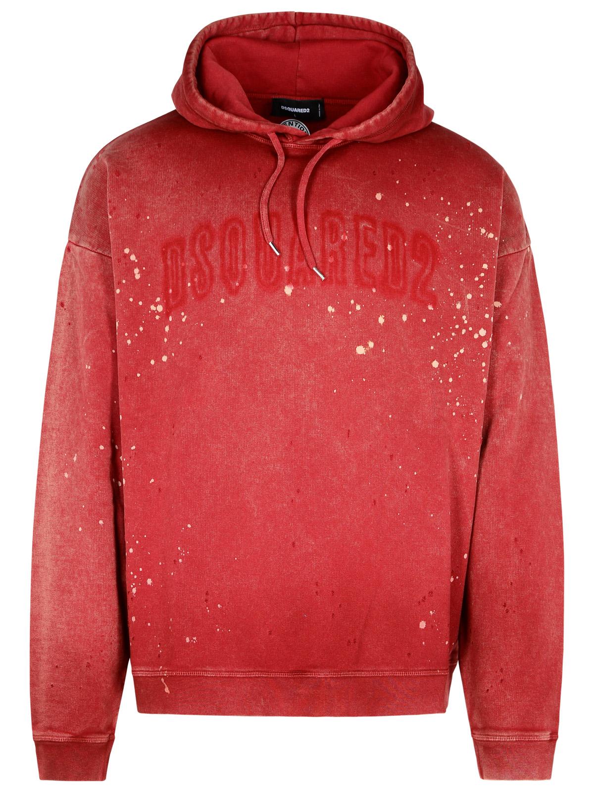Dsquared2 Red Cotton Sweatshirt Men