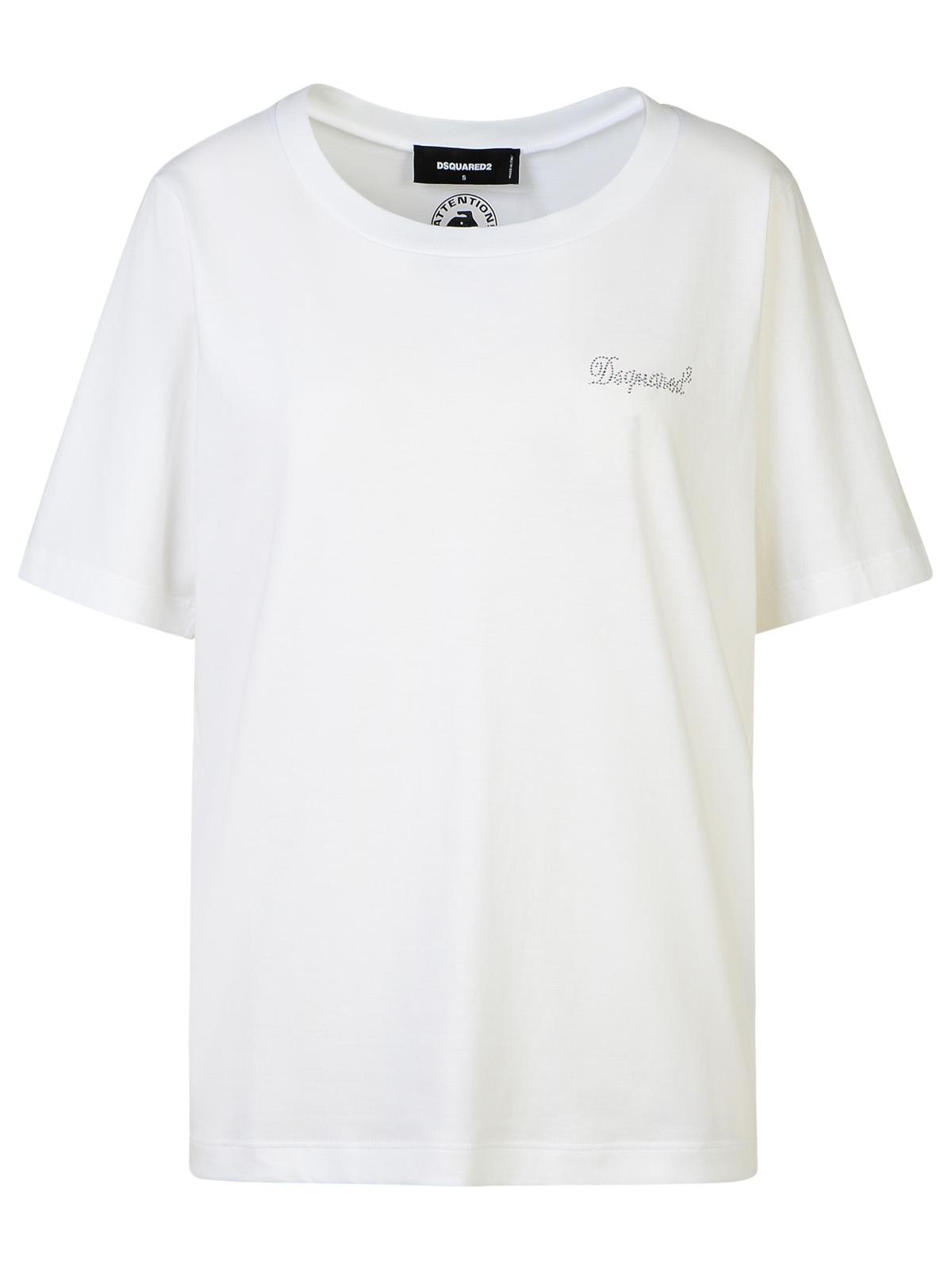 Dsquared2 White Cotton T-Shirt Women