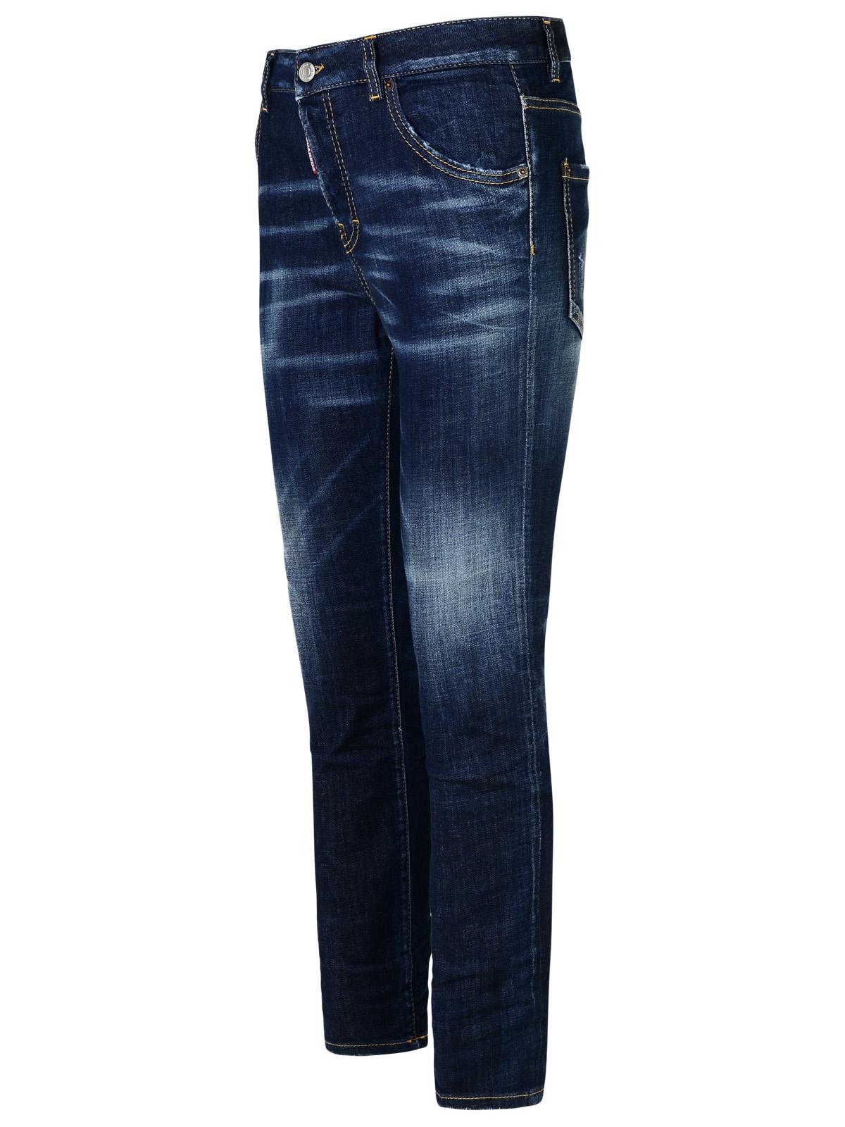 Dsquared2 'Cool Girl' Blue Cotton Blend Jeans Women
