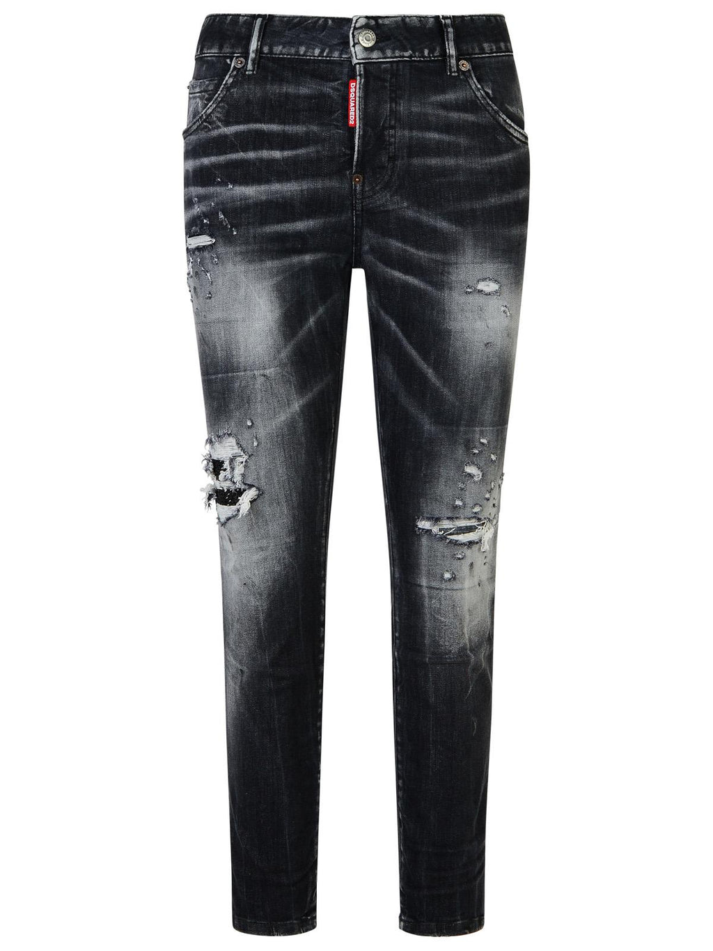 Dsquared2 'Cool Girl' Black Cotton Blend Jeans Women