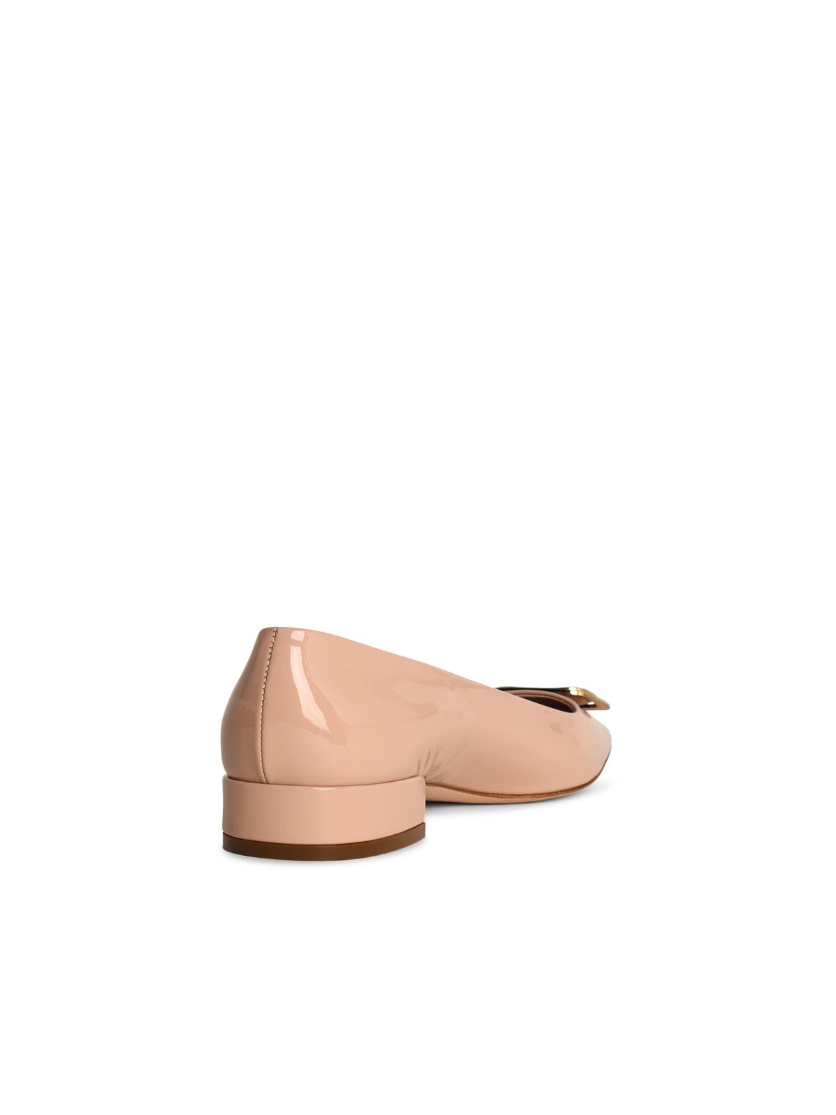 Salvatore Ferragamo Décollètè de couro rosa brilhante feminino