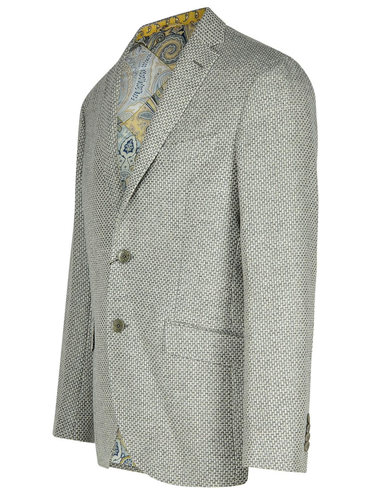 Etro 'Roma' Grey Wool Blend Blazer Men