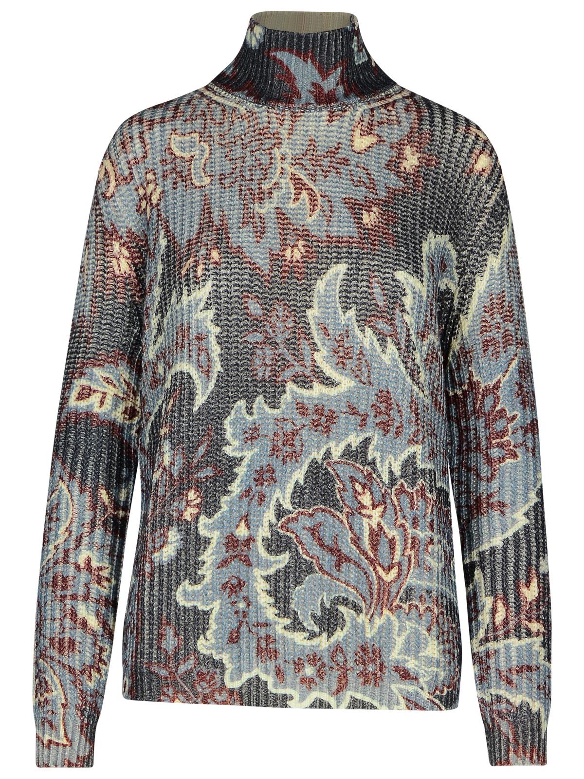 Etro Multicolor Wool Turtleneck Sweater Women