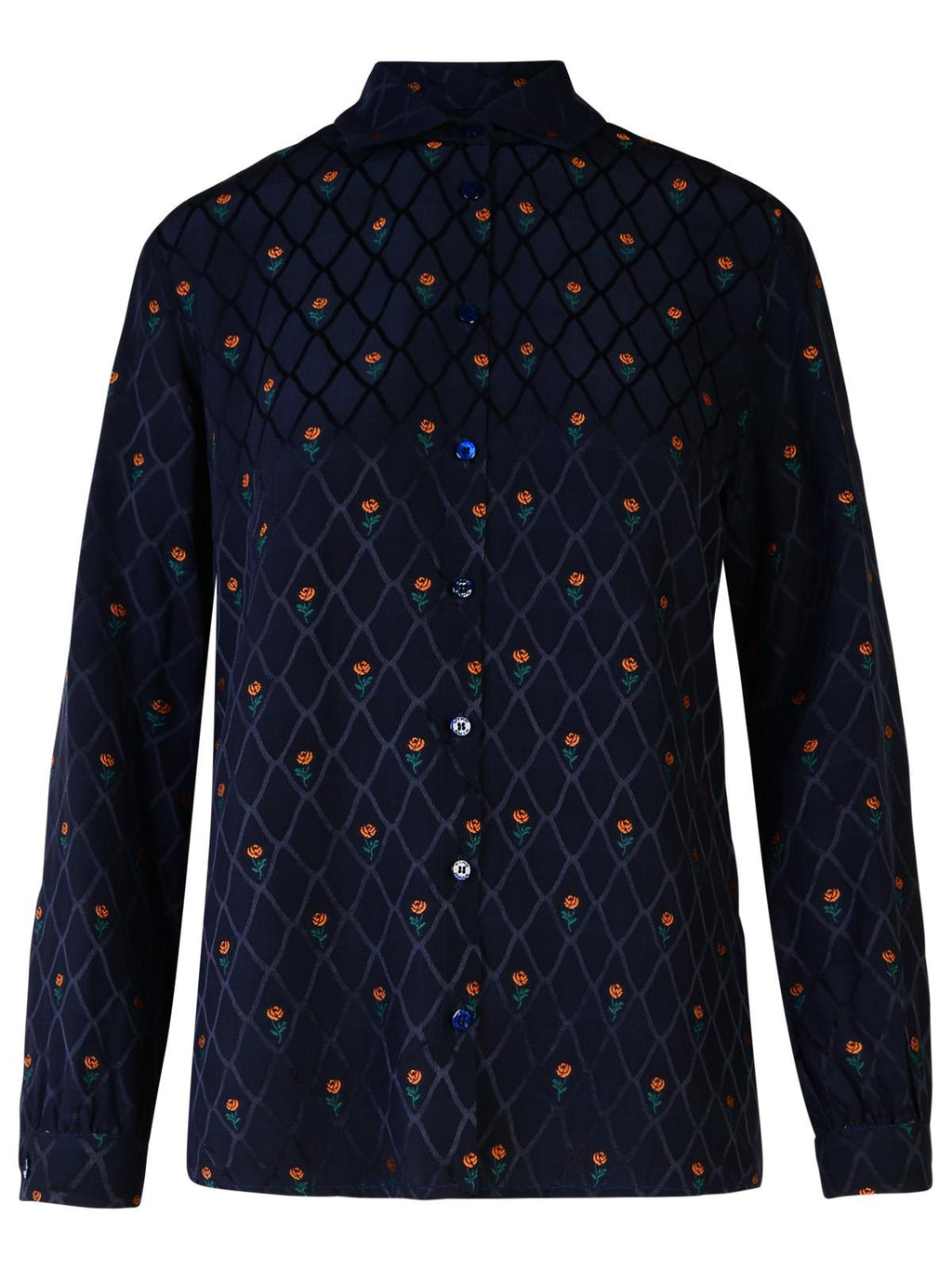 Etro Blue Silk Blend Shirt Women