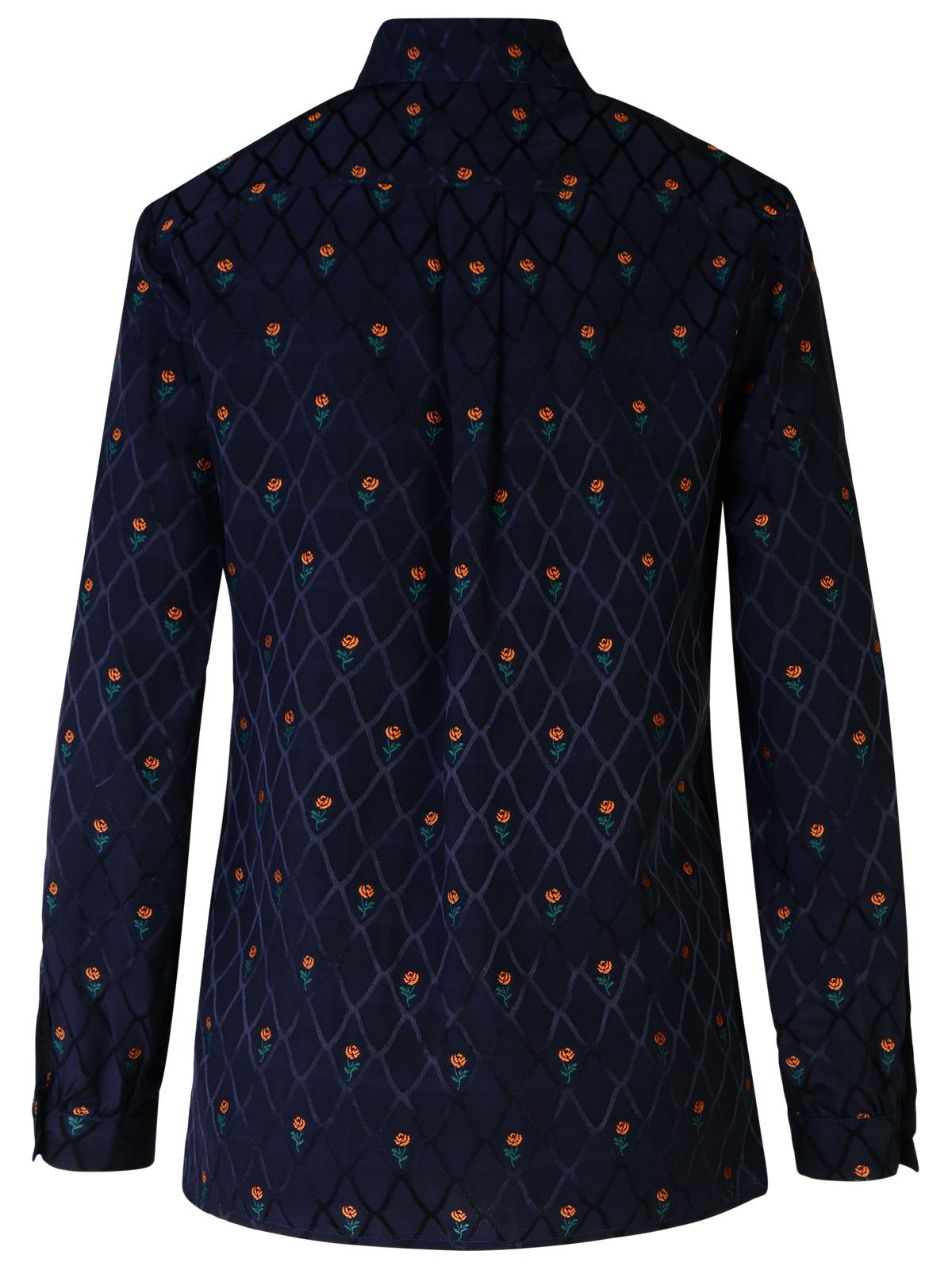 Etro Blue Silk Blend Shirt Women