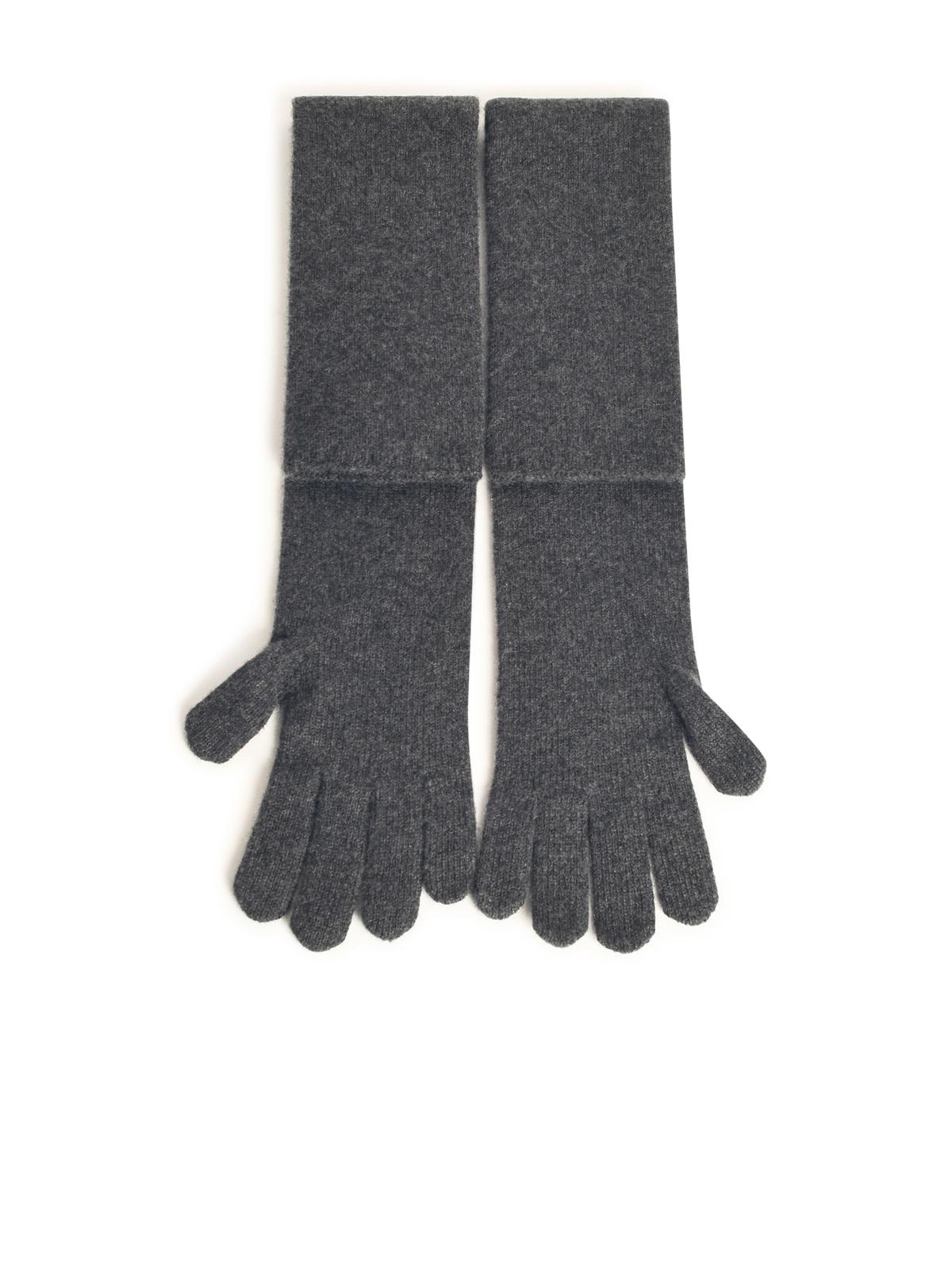 Max Mara 'Timor' Grey Cashmere Gloves Women