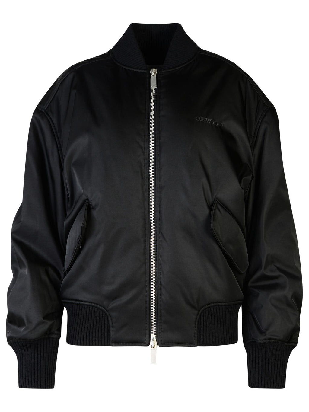 Off-White 'Ny' Black Polyamide Bomber Jacket Women