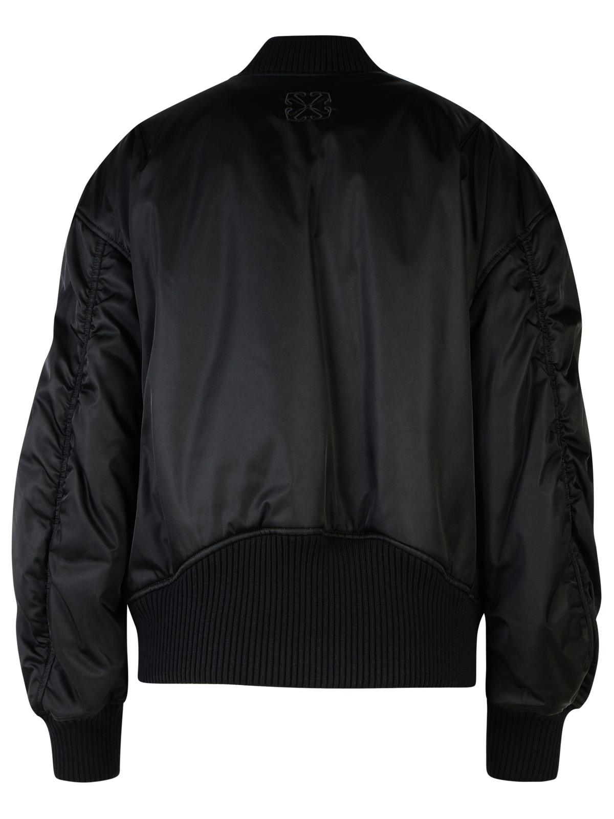 Off-White 'Ny' Black Polyamide Bomber Jacket Women