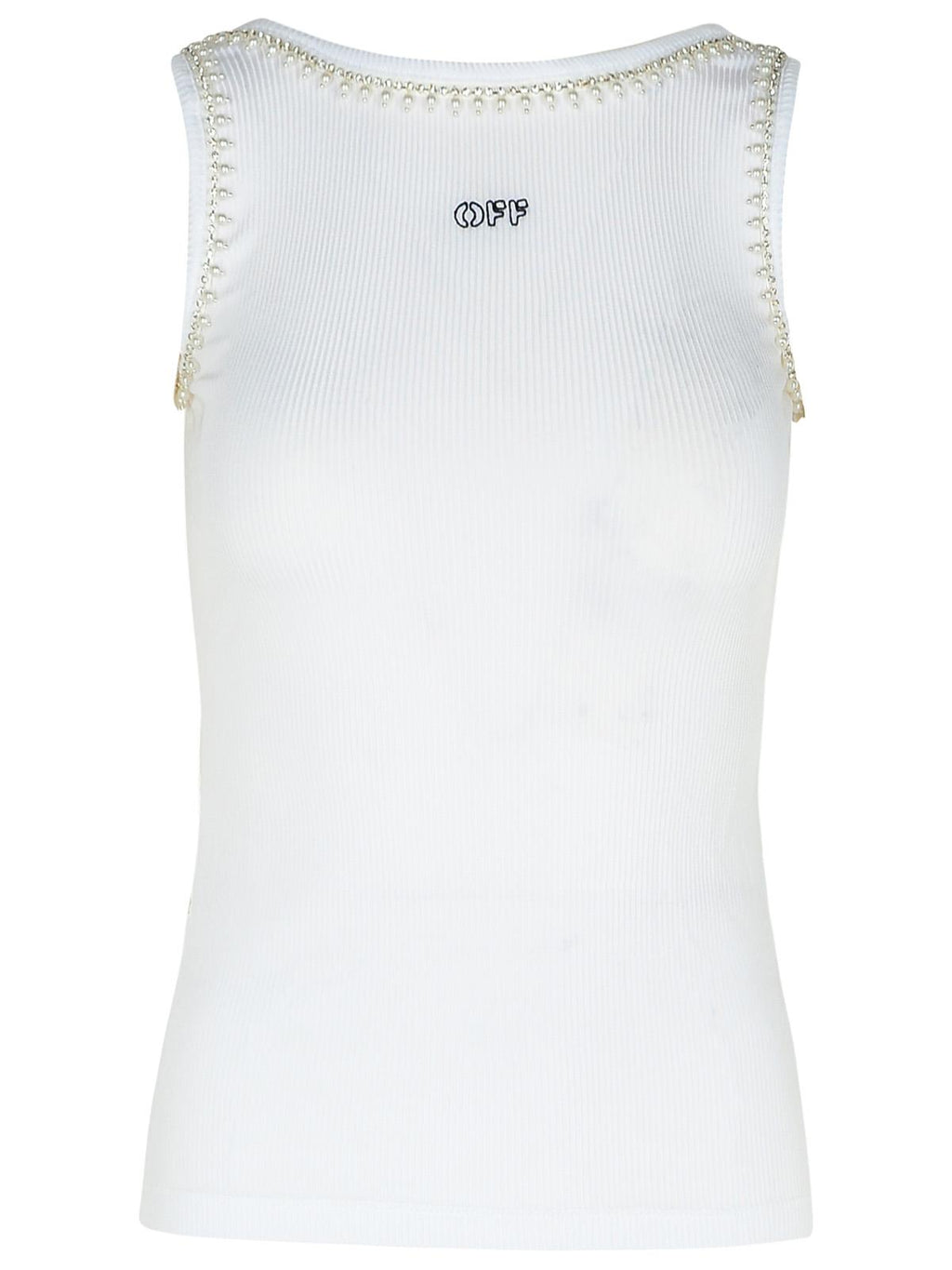 Off-White White Viscose Tank Top Women