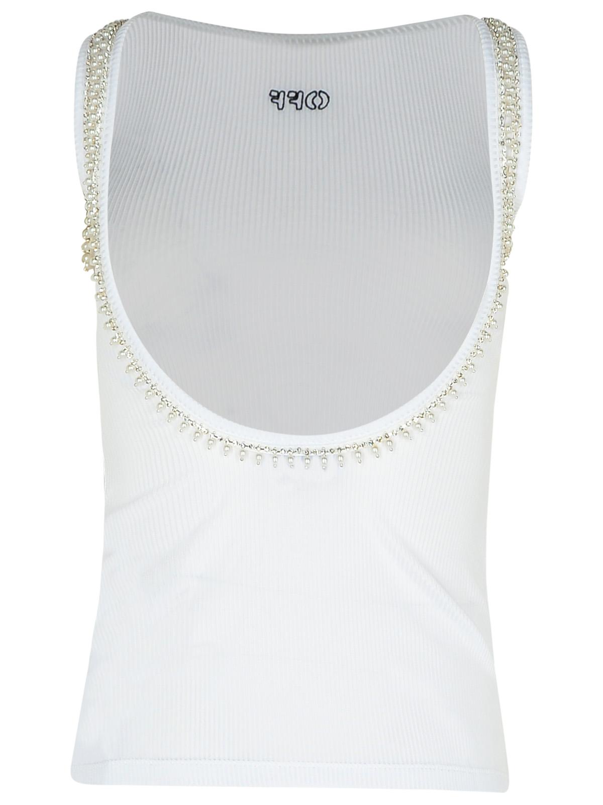 Off-White White Viscose Tank Top Women