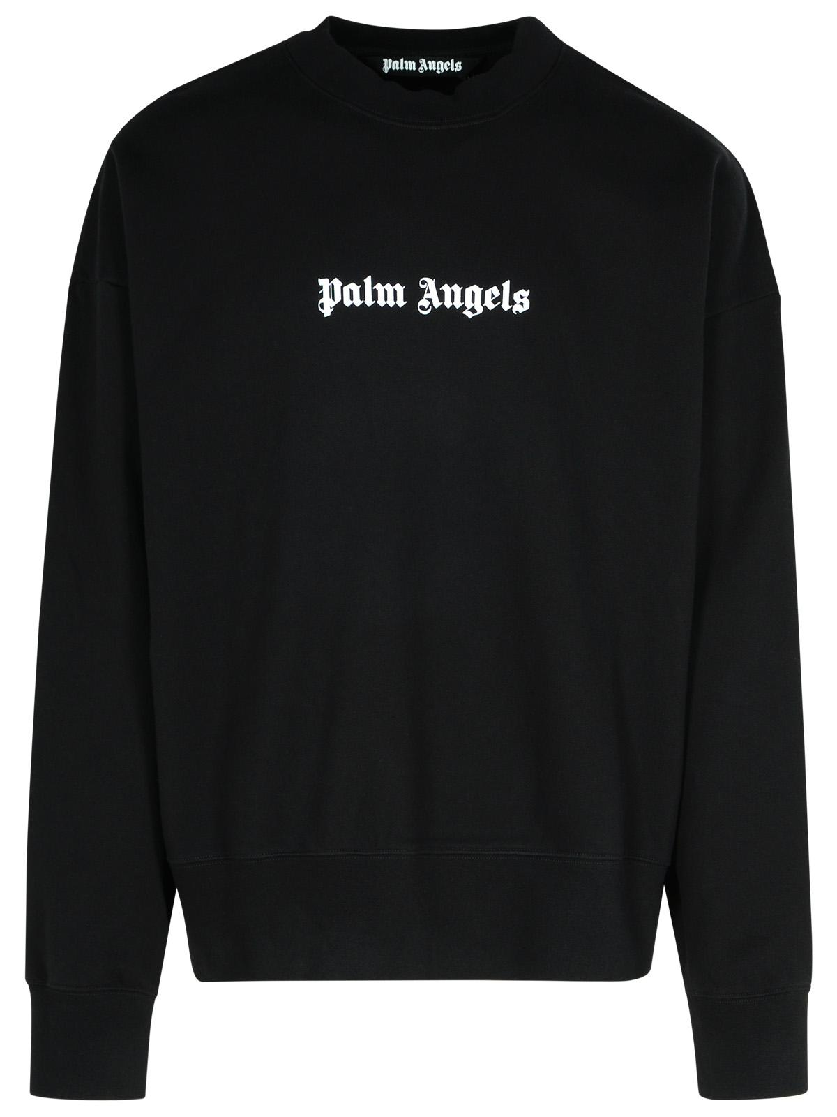 Palm Angels Black Cotton Sweatshirt Men