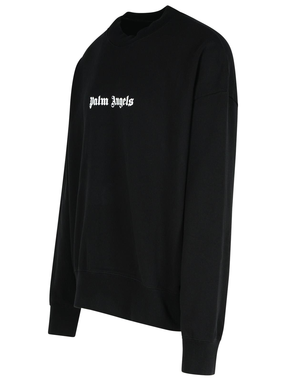 Palm Angels Black Cotton Sweatshirt Men