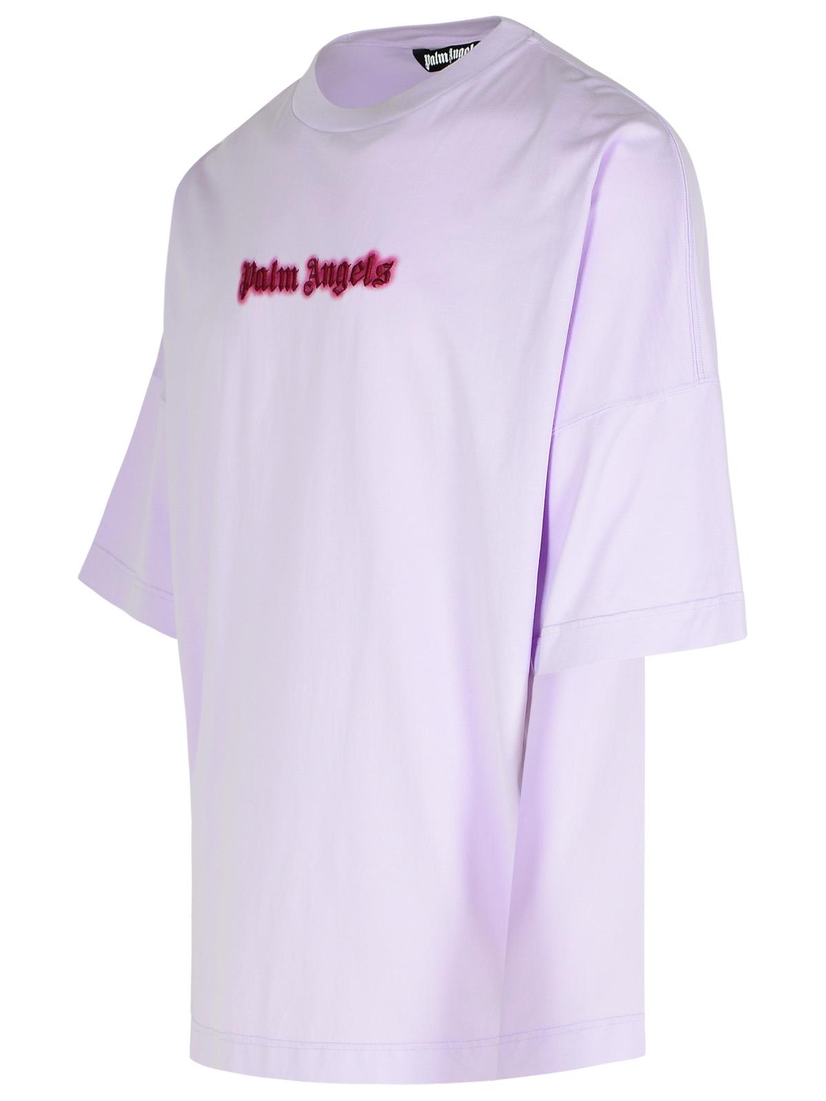 Palm Angels 'Neon' Lilac Cotton T-Shirt Men
