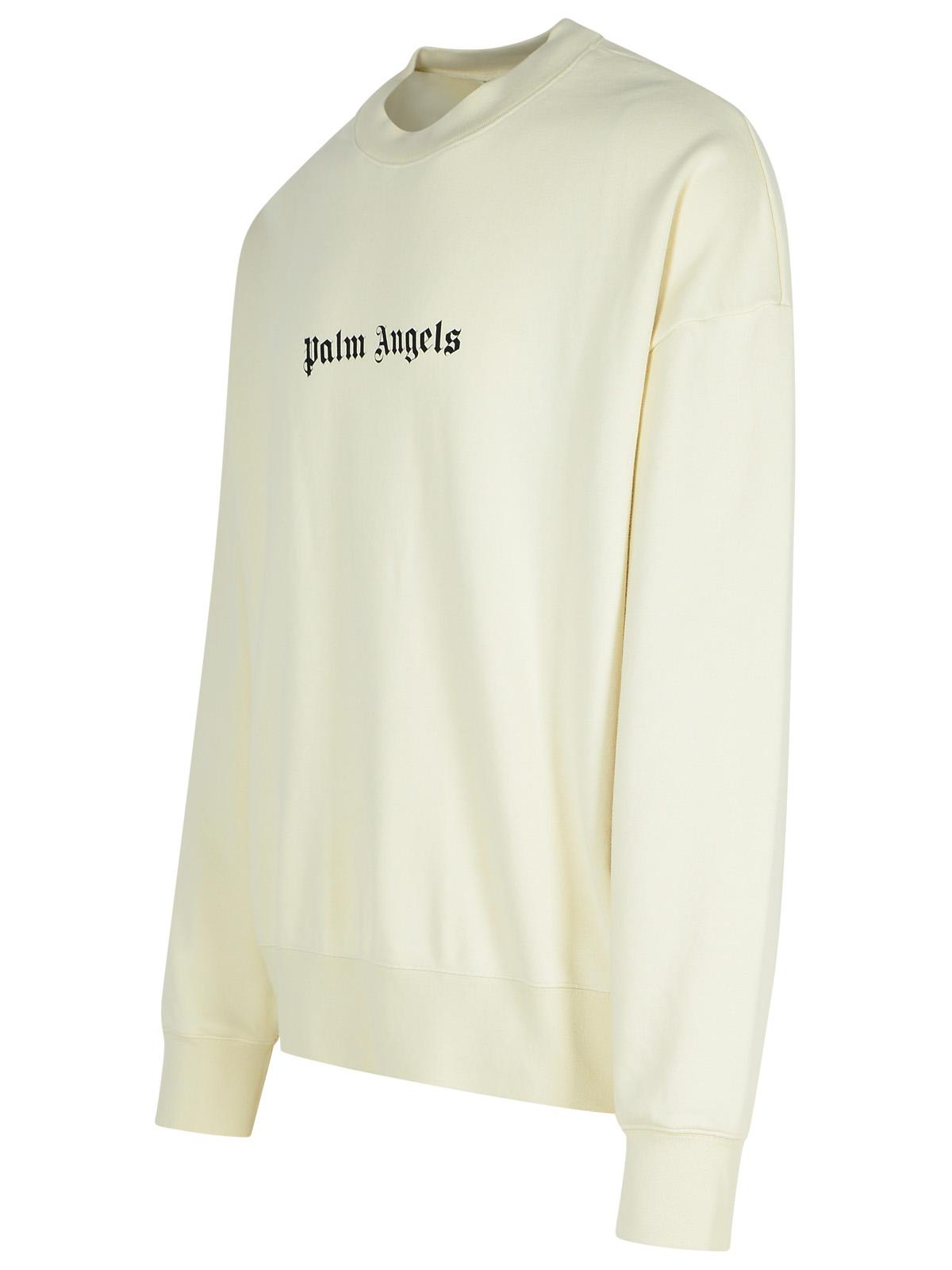 Palm Angels Cream Cotton Sweatshirt Men