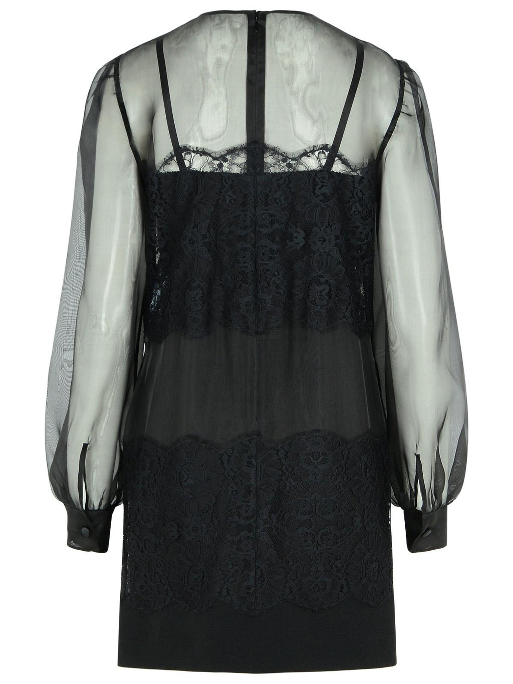 Dolce & Gabbana Black Silk Organza Dress Women