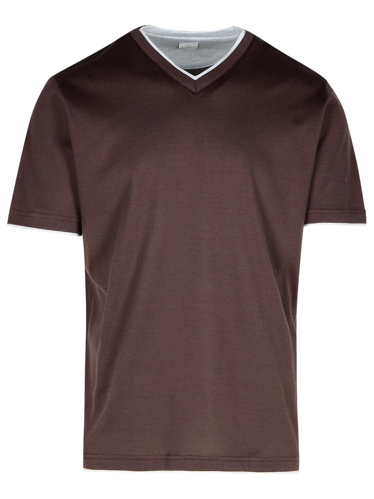 Eleventy Burgundy Cotton T-Shirt Men