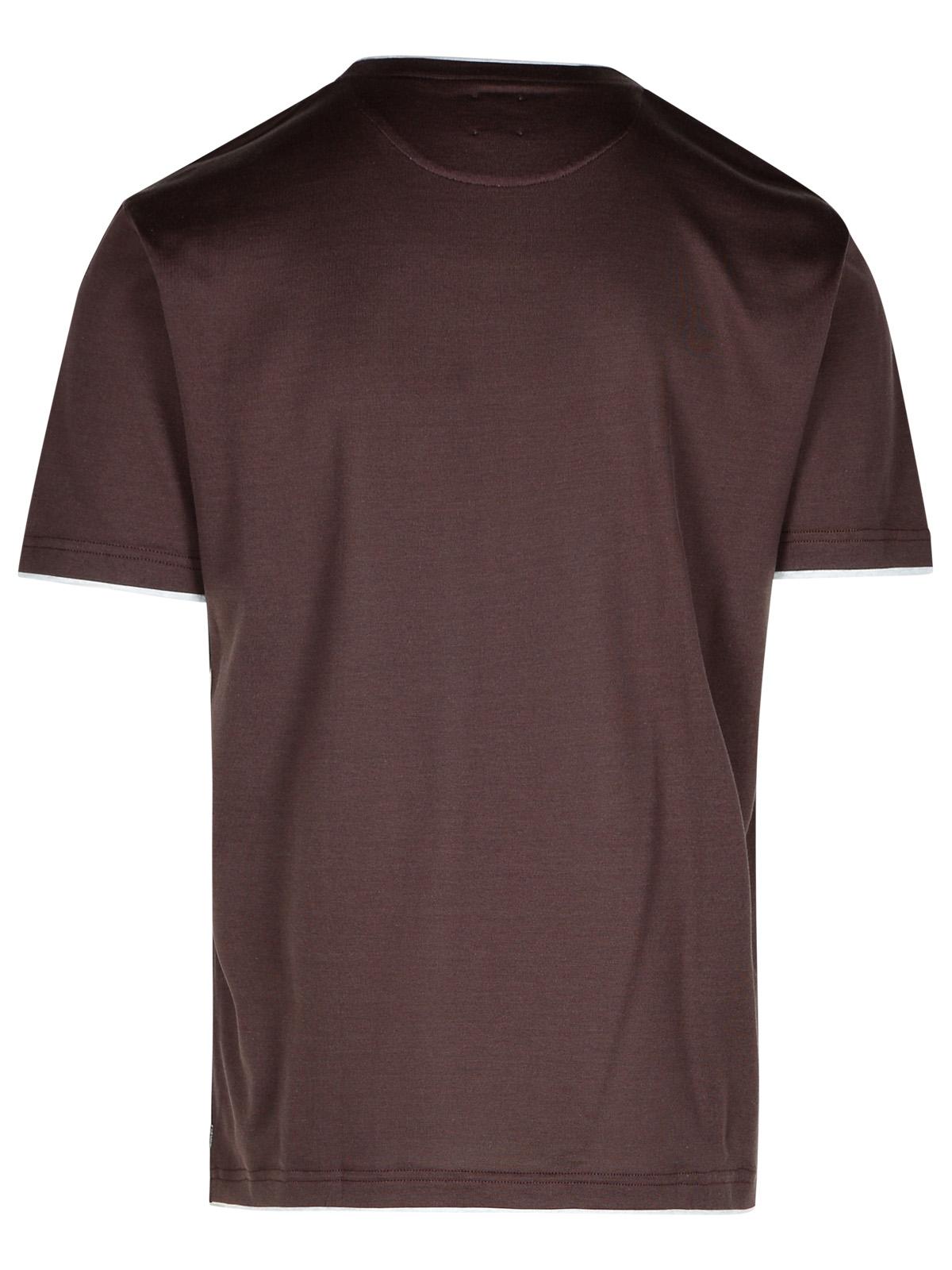 Eleventy Burgundy Cotton T-Shirt Men