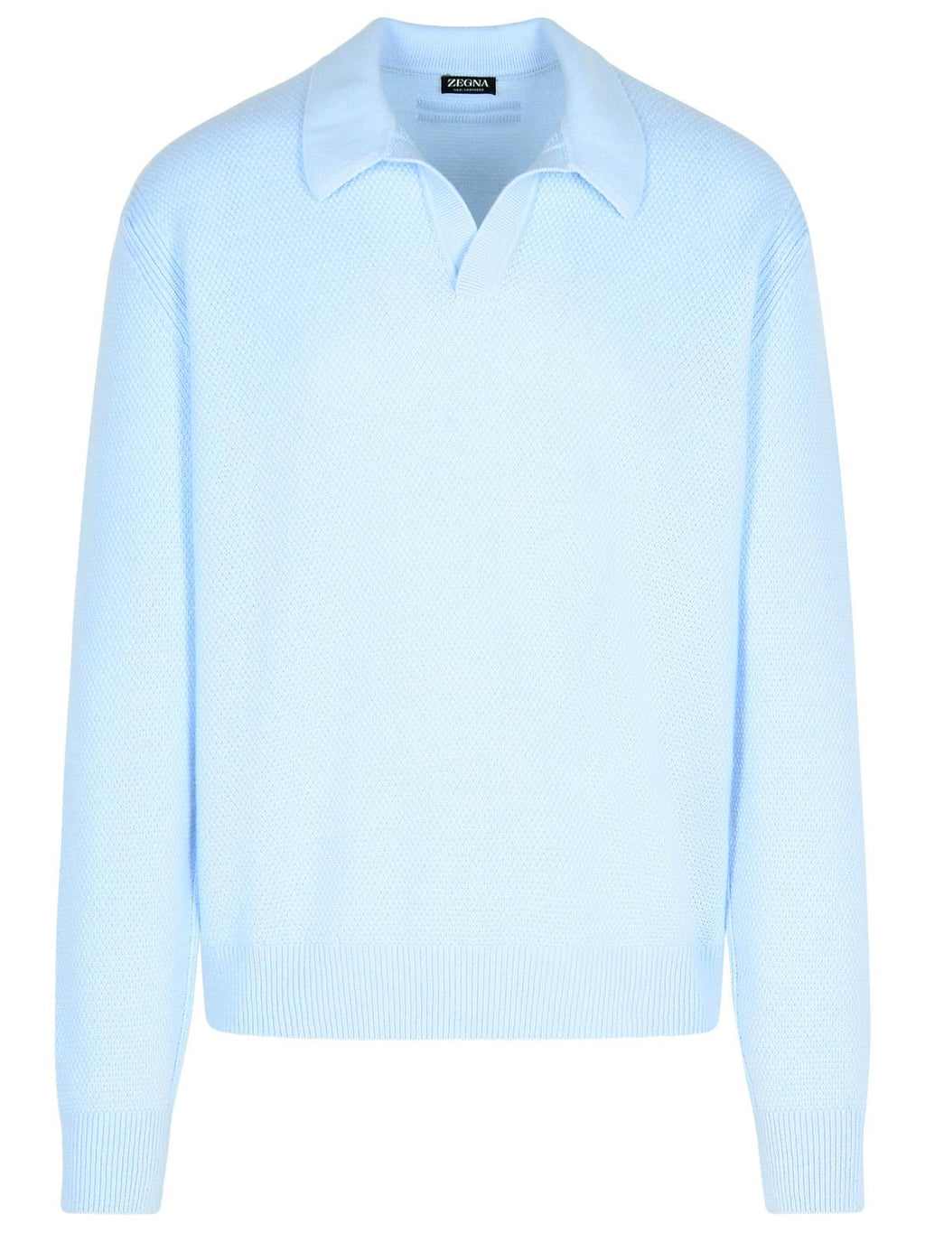 Zegna Light Blue Cashmere Sweater Men