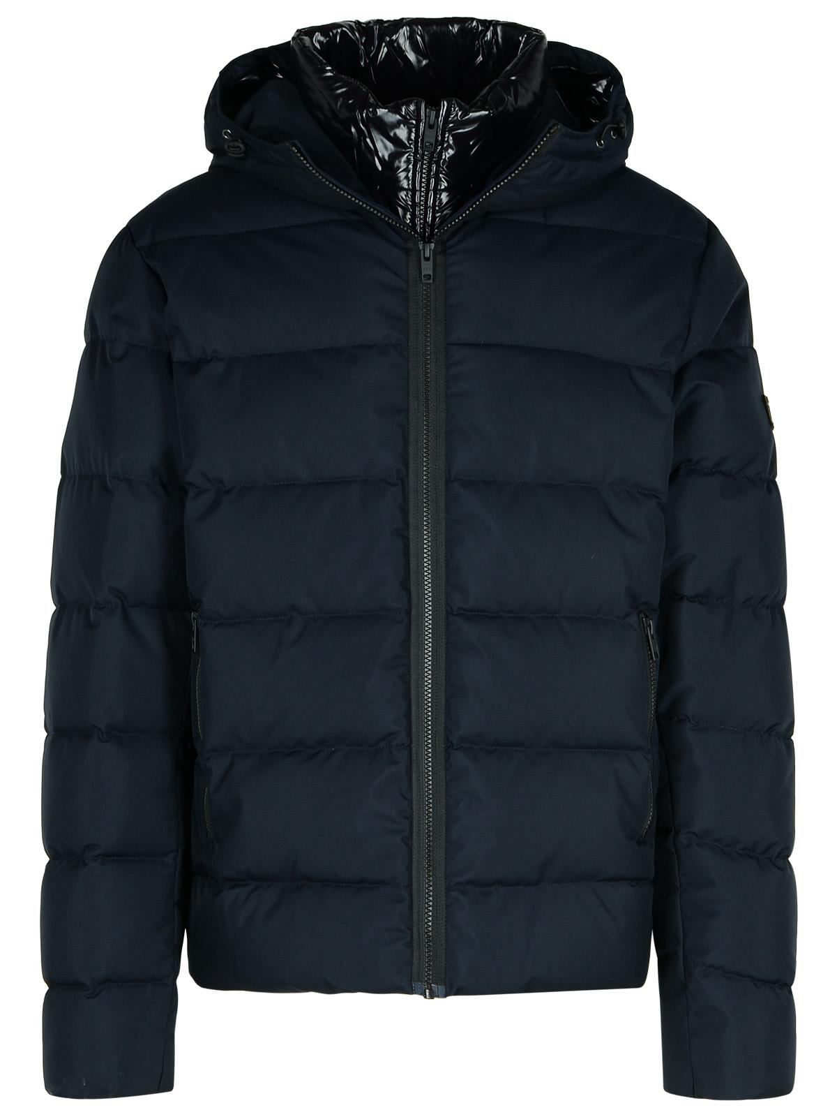 Fay Blue Polyester Down Jacket Men