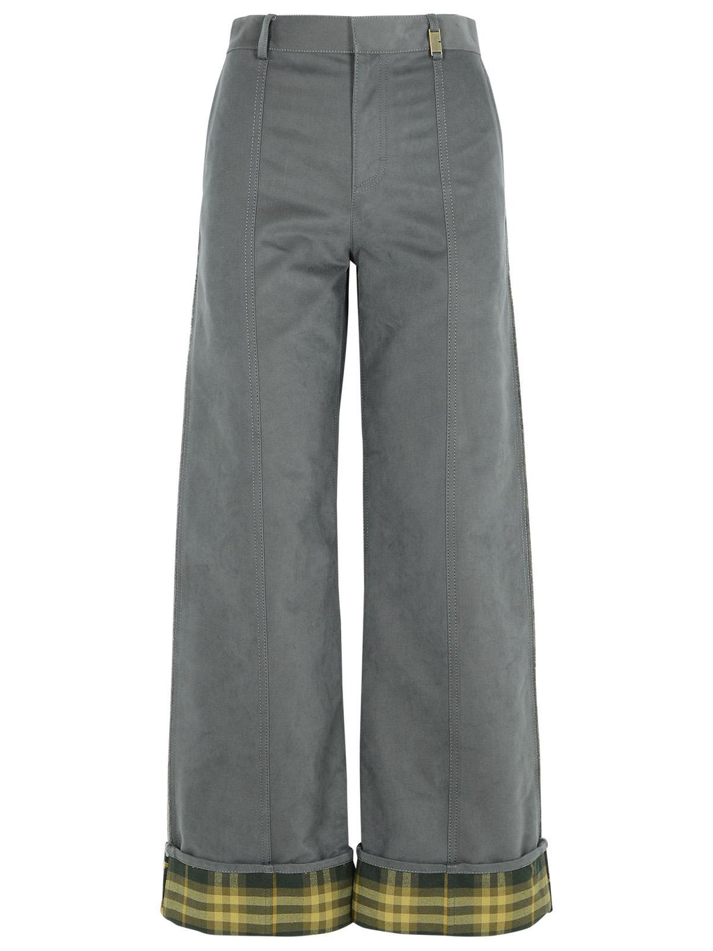 Burberry Grey Nylon Blend Trousers Women