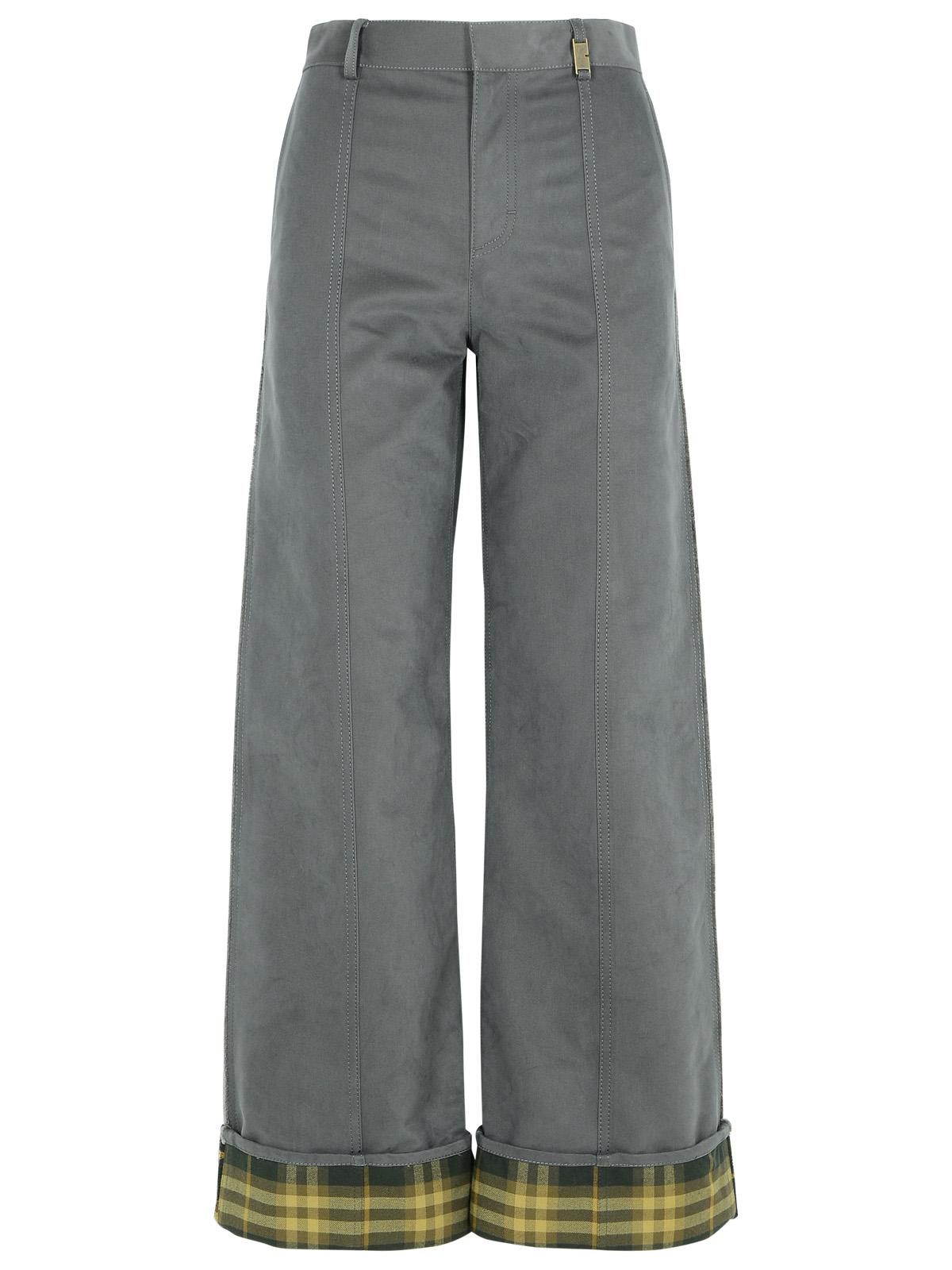 Burberry Grey Nylon Blend Trousers Women