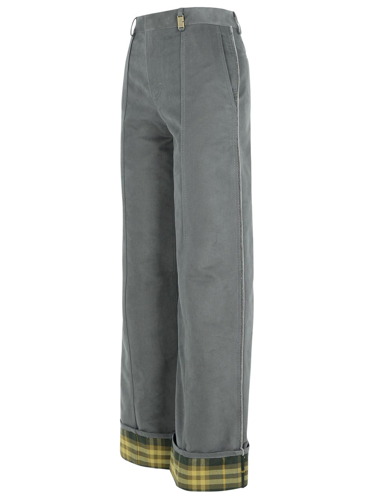 Burberry Grey Nylon Blend Trousers Women