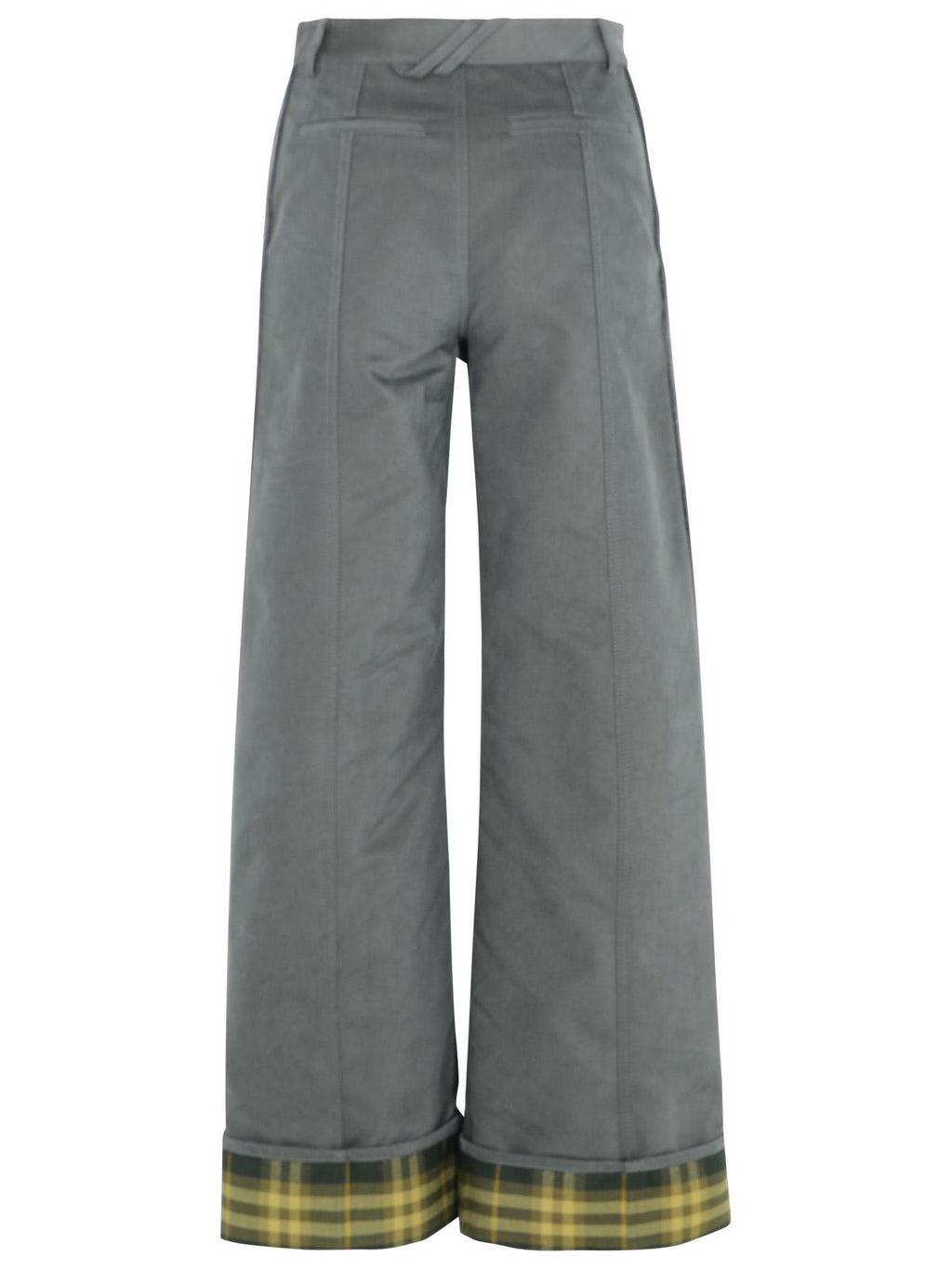 Burberry Grey Nylon Blend Trousers Women