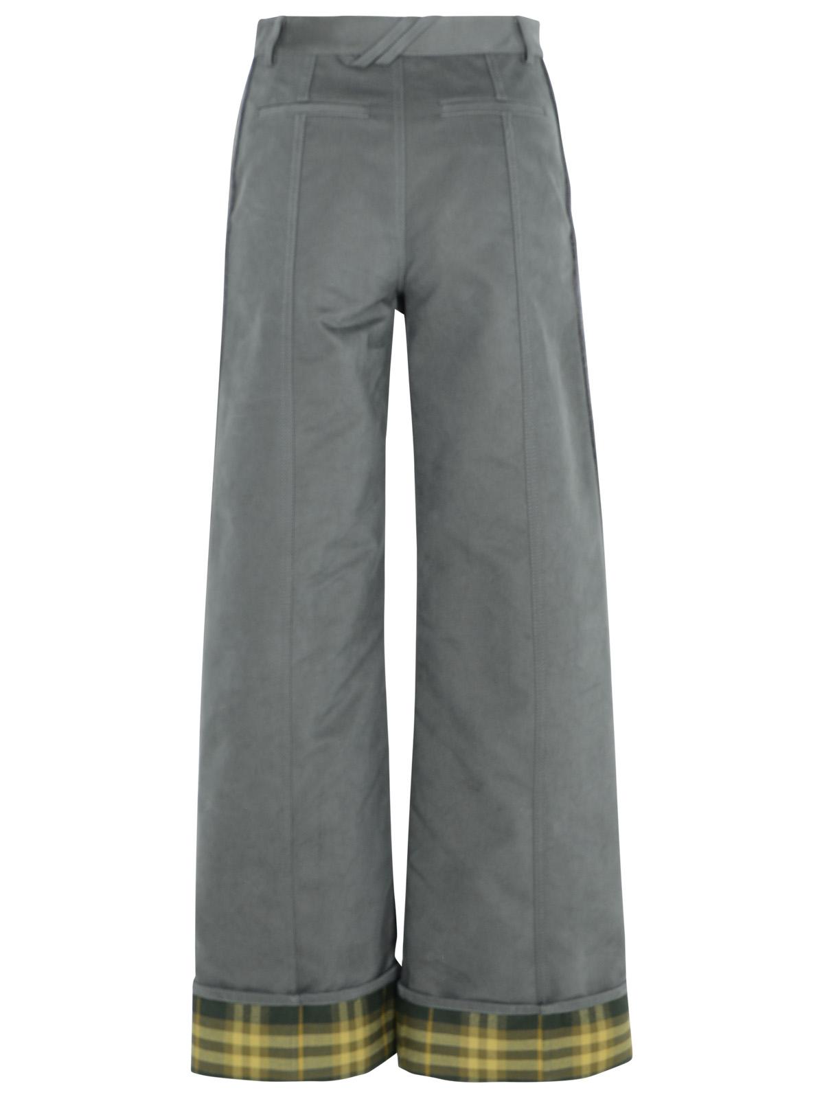 Burberry Grey Nylon Blend Trousers Women