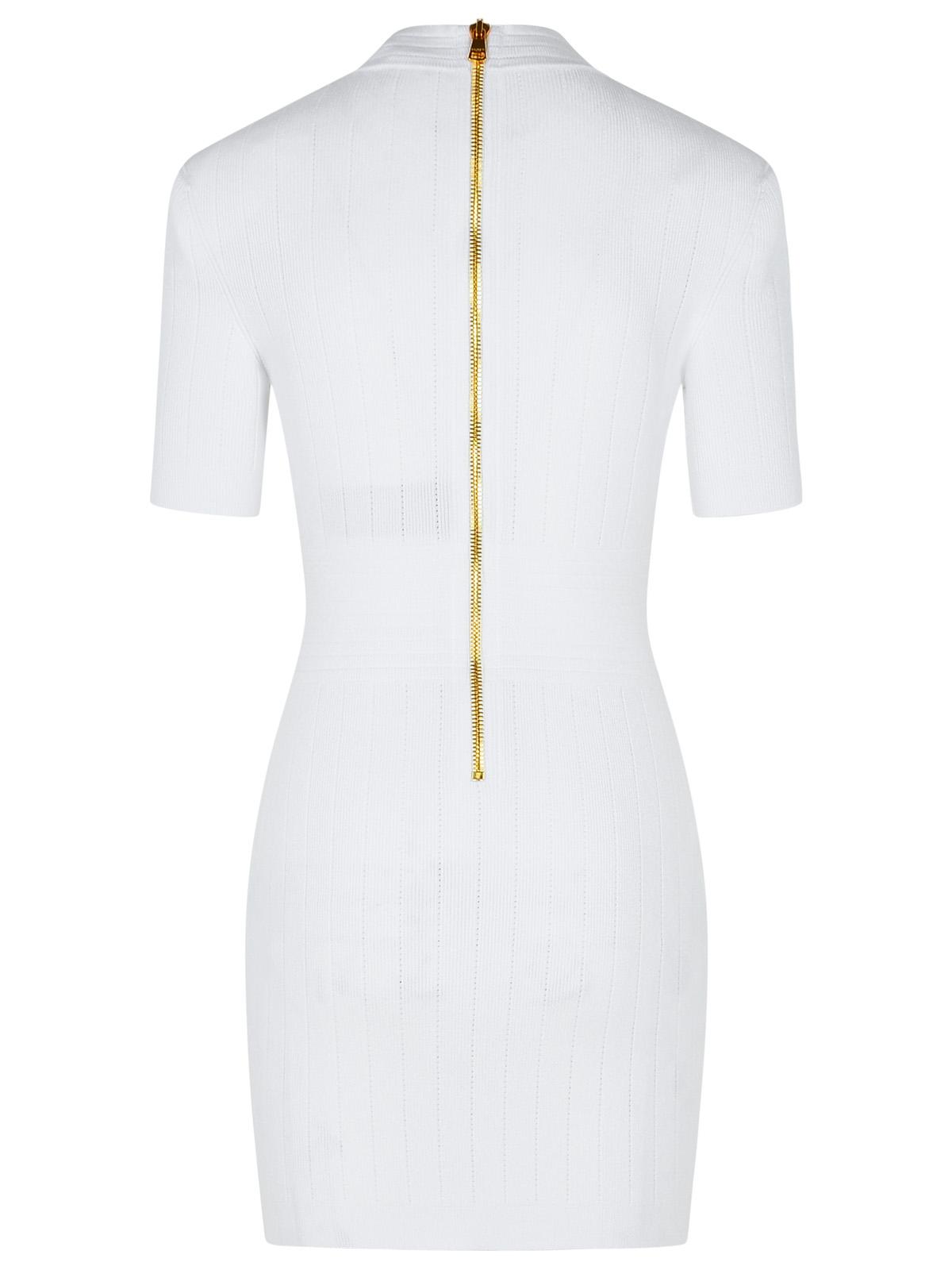 Balmain White Viscose Blend Dress Women