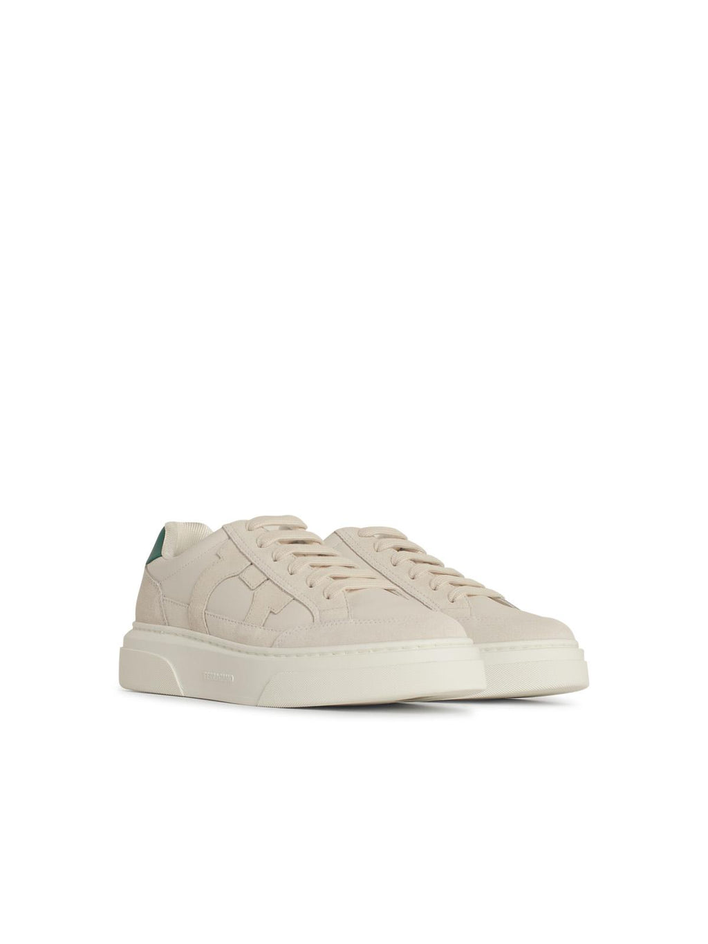 Salvatore Ferragamo 'Cassina' White Leather Sneakers Men