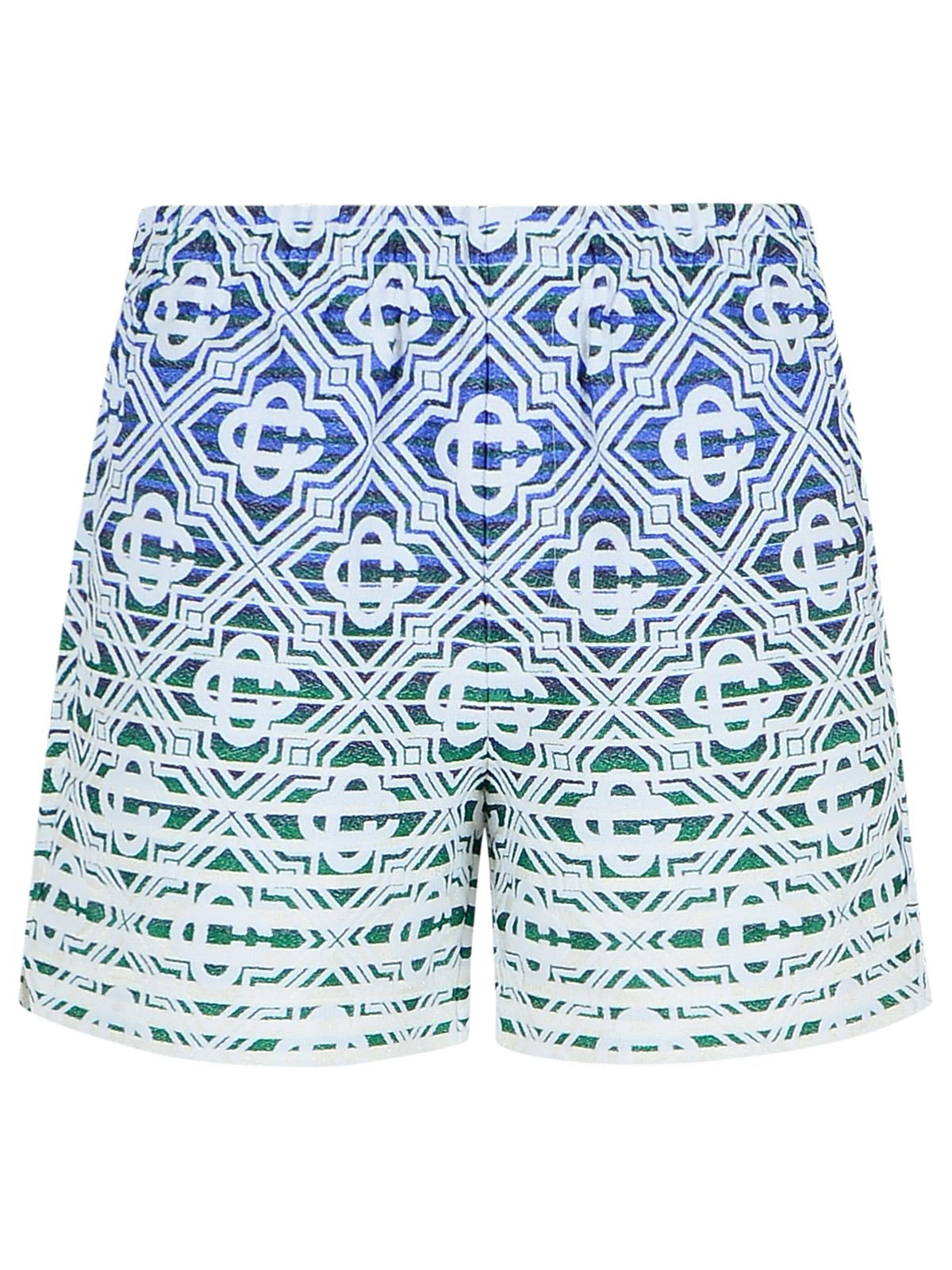 Casablanca 'Stripe' Bermuda Shorts In Multicolor Cotton Blend Men