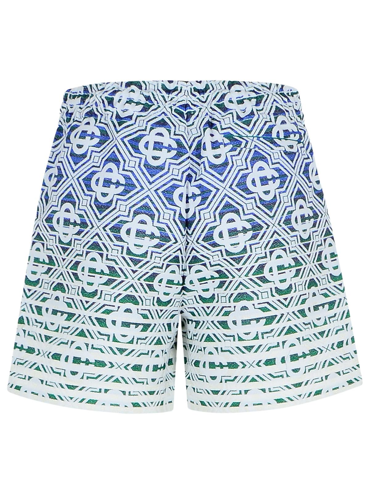 Casablanca 'Stripe' Bermuda Shorts In Multicolor Cotton Blend Men