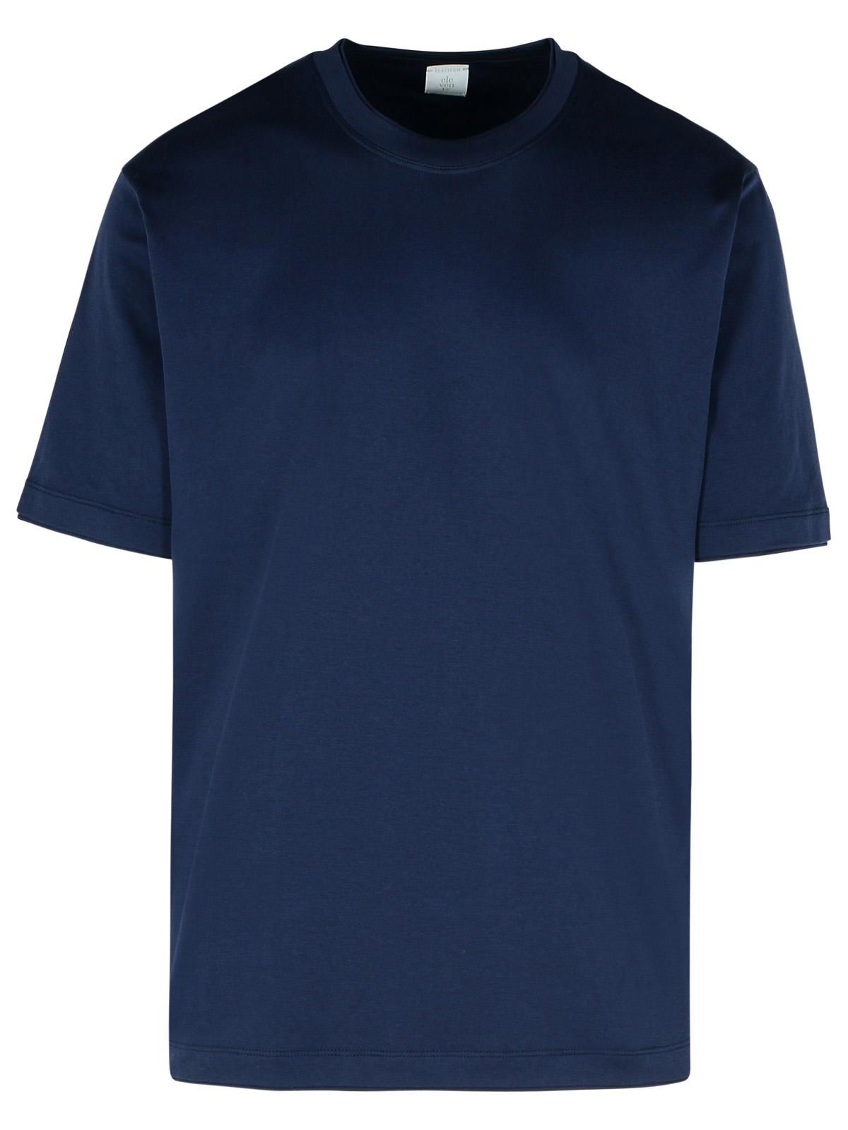 Eleventy Blue Cotton T-Shirt Men