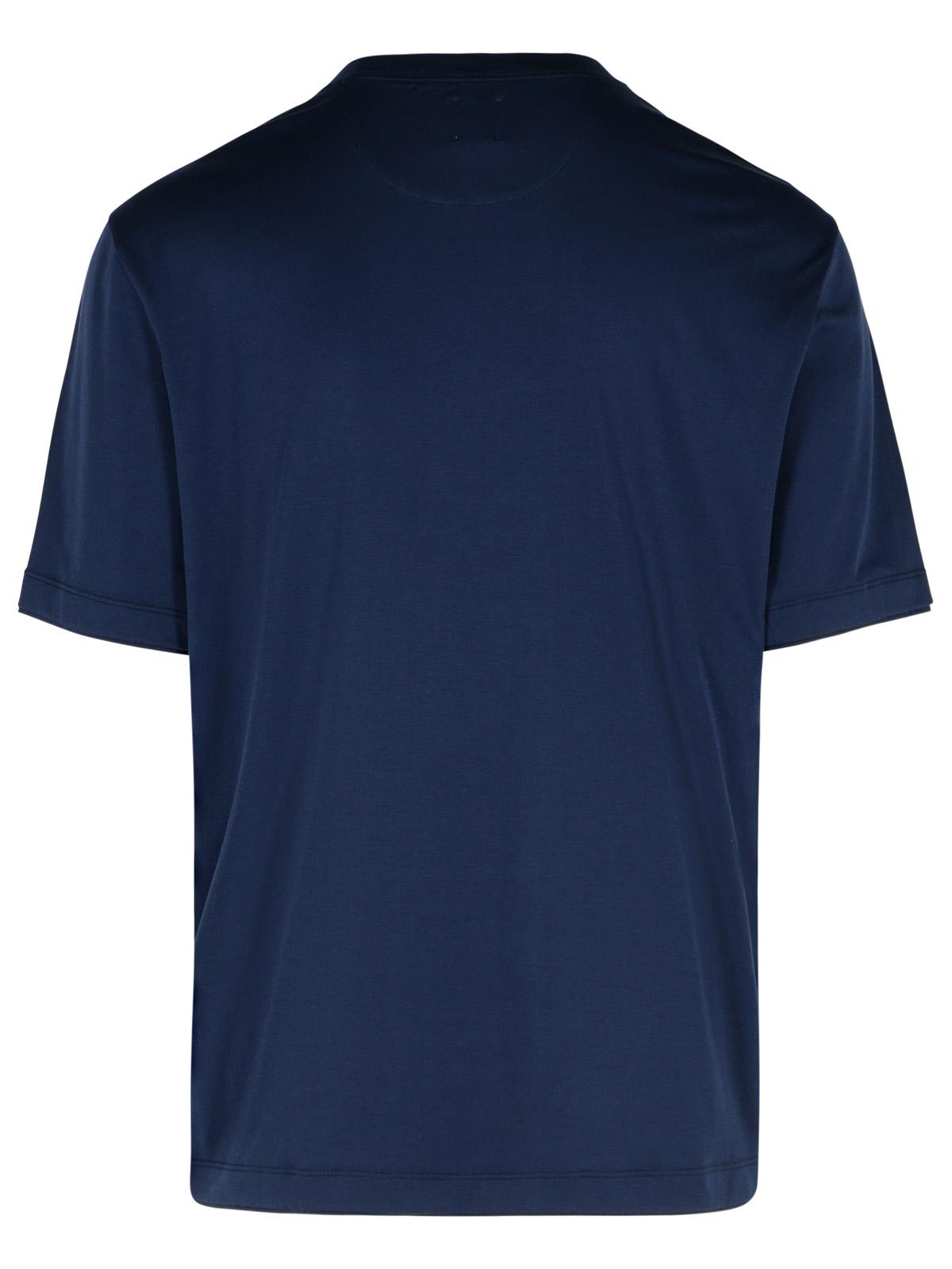 Eleventy Blue Cotton T-Shirt Men
