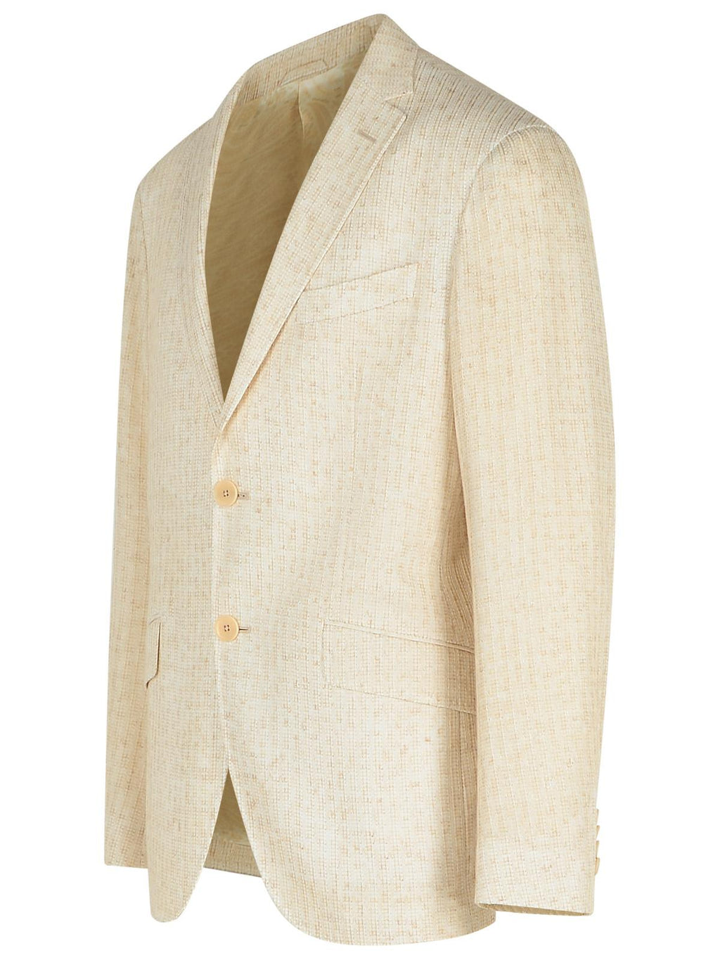 Etro Blazer In Cream Linen Blend Men