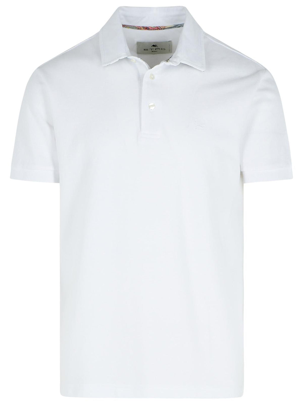 Etro 'Roma' White Cotton Polo Shirt Men