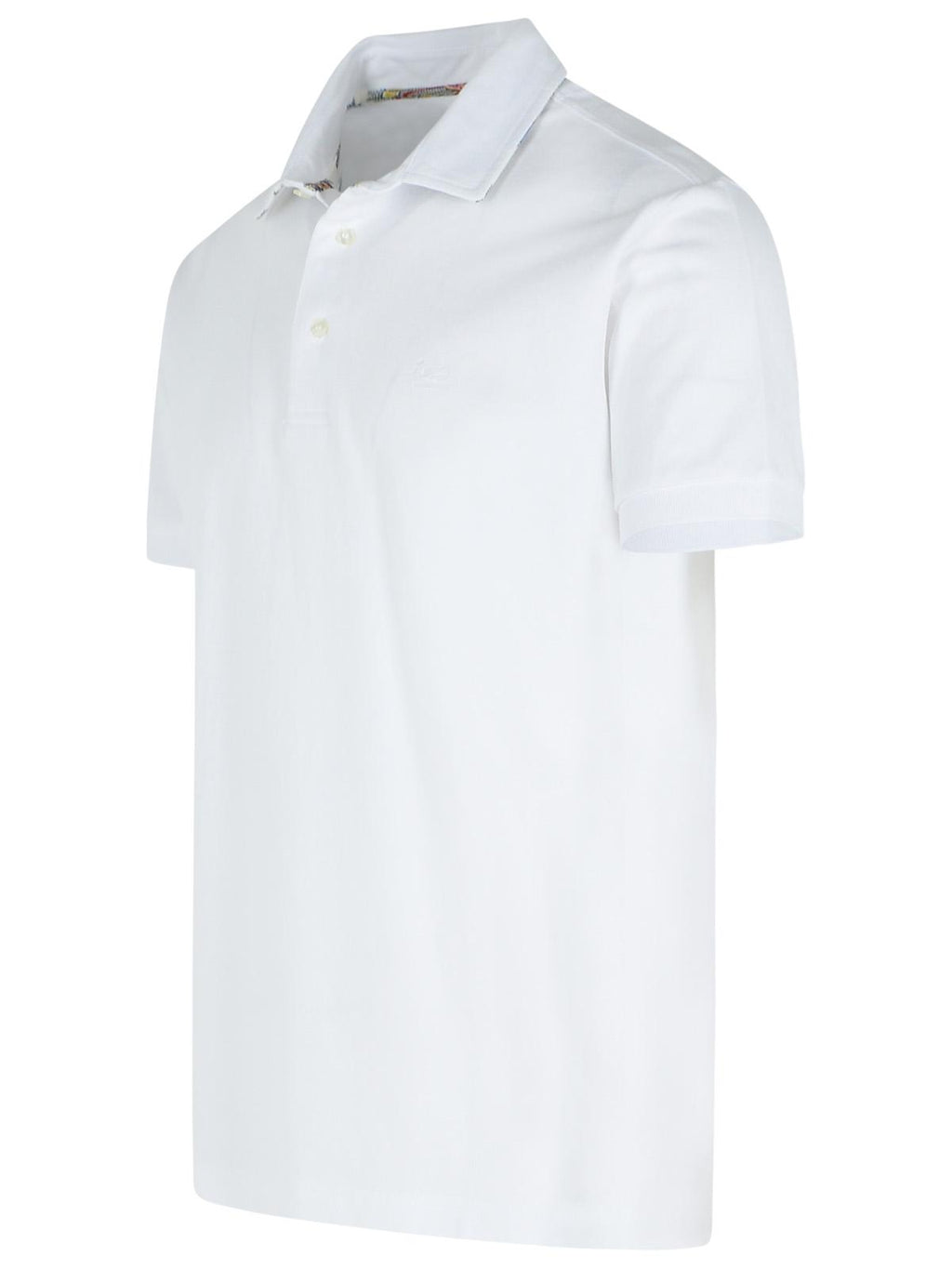 Etro 'Roma' White Cotton Polo Shirt Men