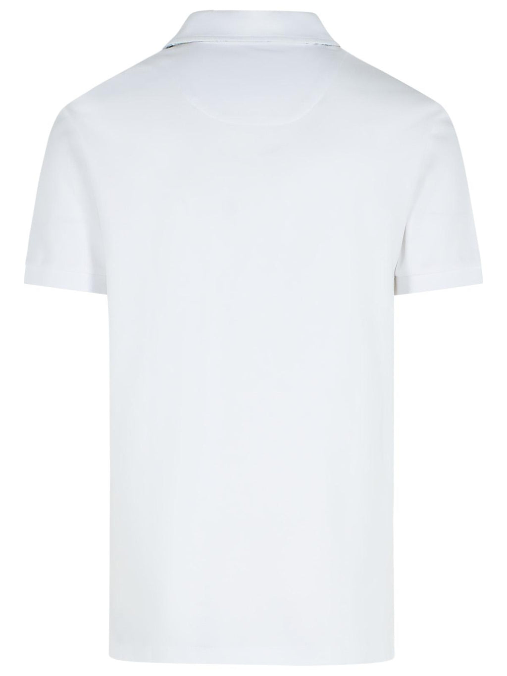 Etro 'Roma' White Cotton Polo Shirt Men