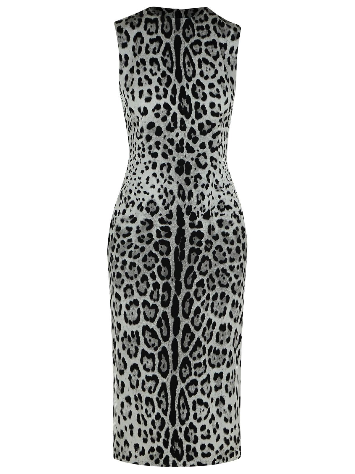 Dolce & Gabbana 'Animalier' Black Silk Dress Women