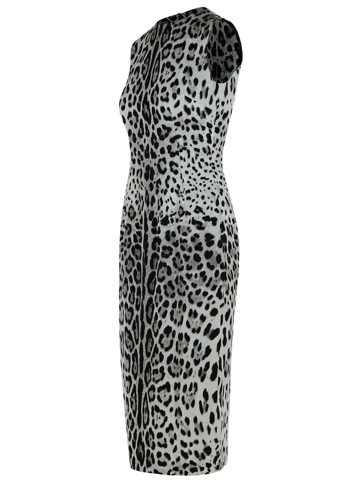 Dolce & Gabbana 'Animalier' Black Silk Dress Women