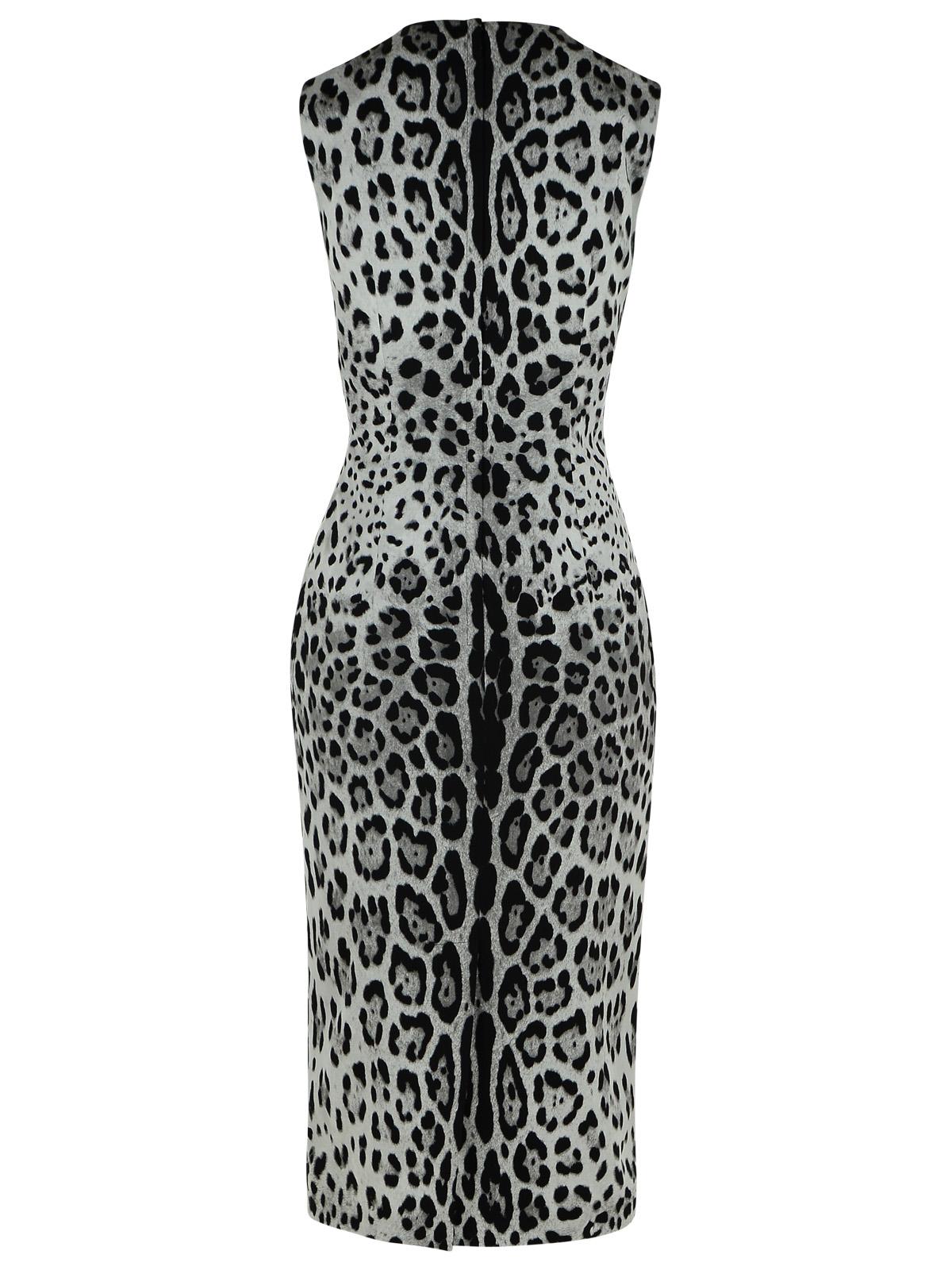 Dolce & Gabbana 'Animalier' Black Silk Dress Women