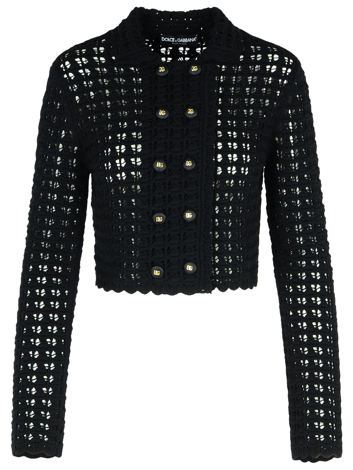 Dolce & Gabbana Black Virgin Wool Jacket Women
