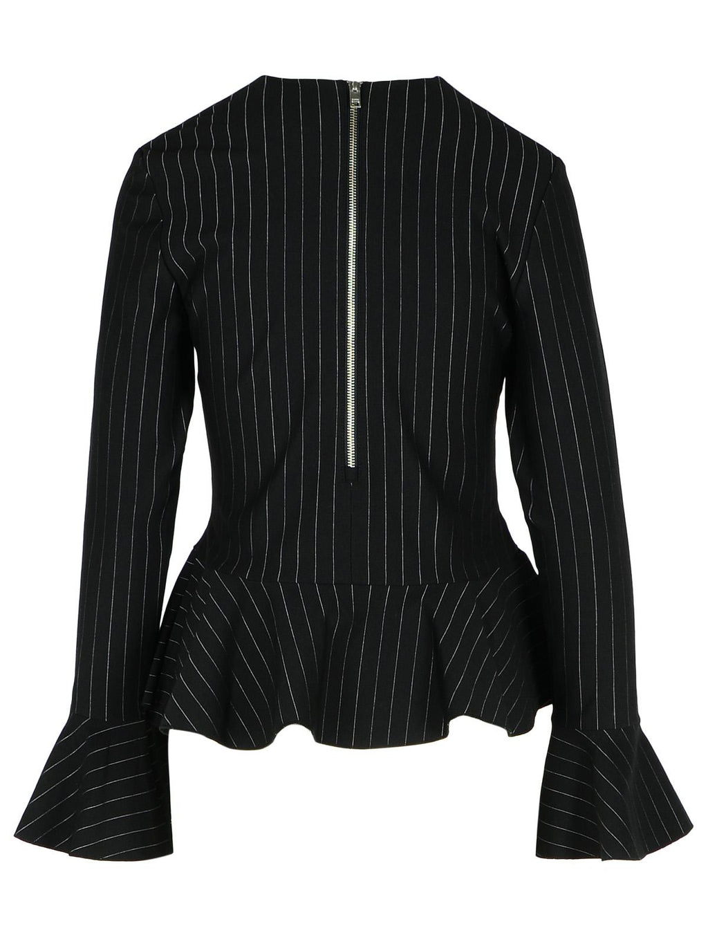 Ganni 'Peplum' Black Viscose Blend Blouse Women