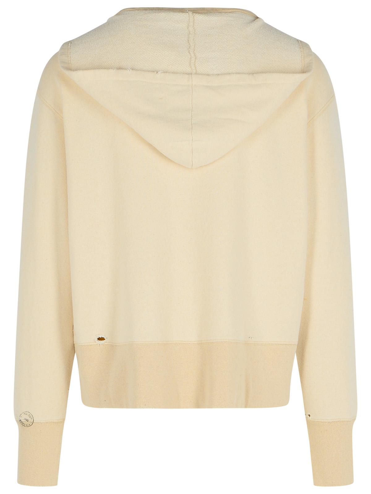 Maison Margiela 'Pilling' Cream Cotton Sweater Men