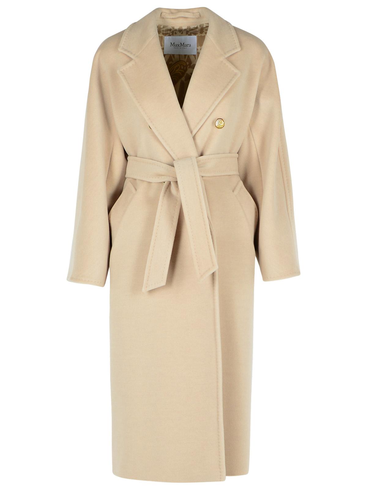 Max Mara 'Ticino' Beige Virgin Wool Blend Coat Women
