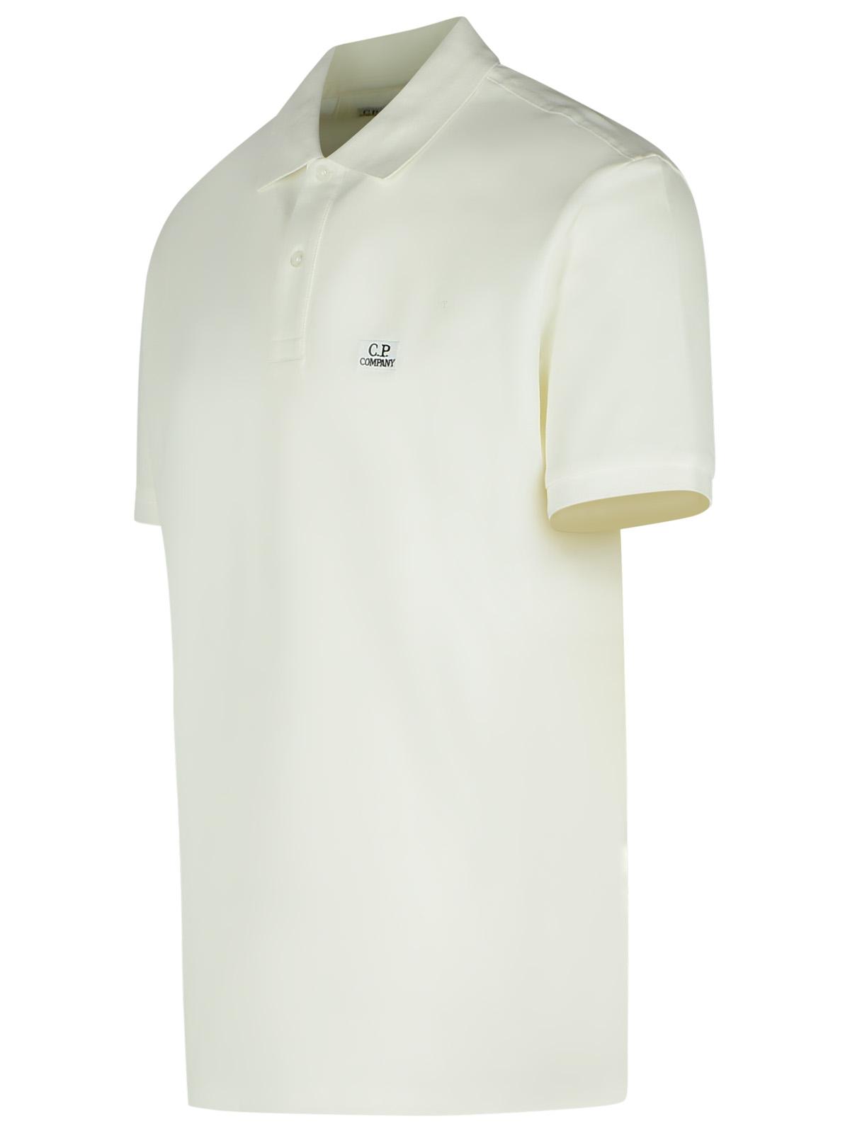 C.P. Company White Cotton Polo Shirt Men