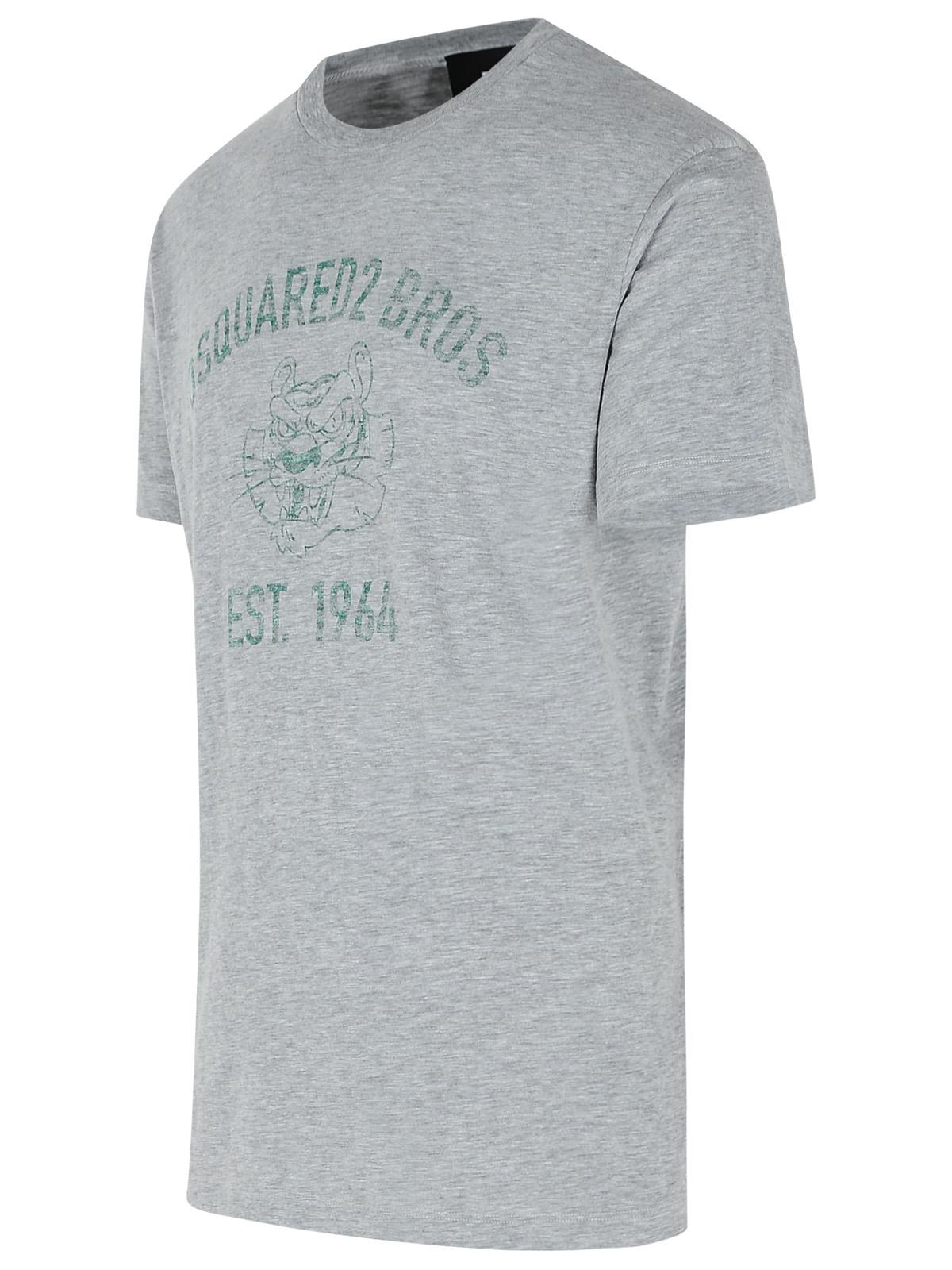 Dsquared2 Gray Cotton T-Shirt Men