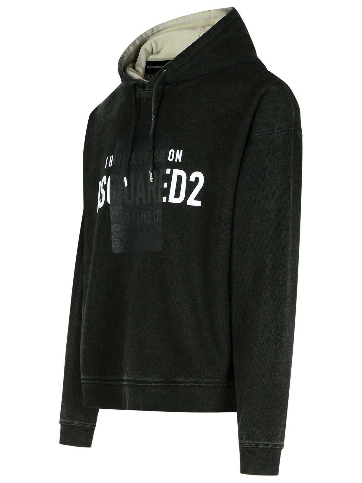 Dsquared2 Black Cotton Sweatshirt Men