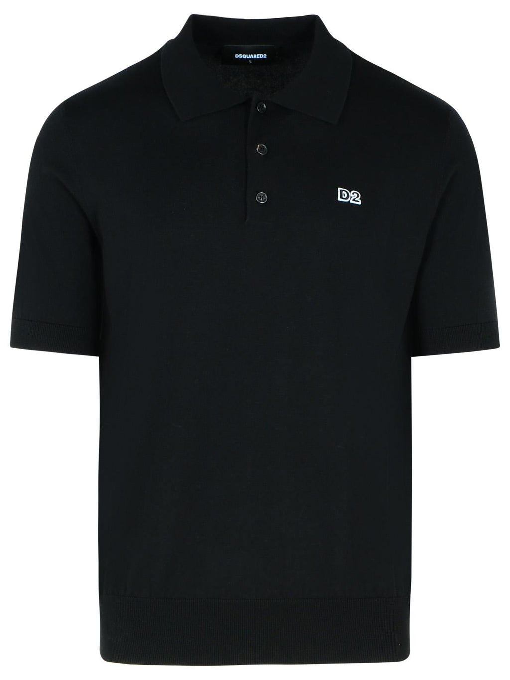 Dsquared2 Black Cotton Polo Shirt Men