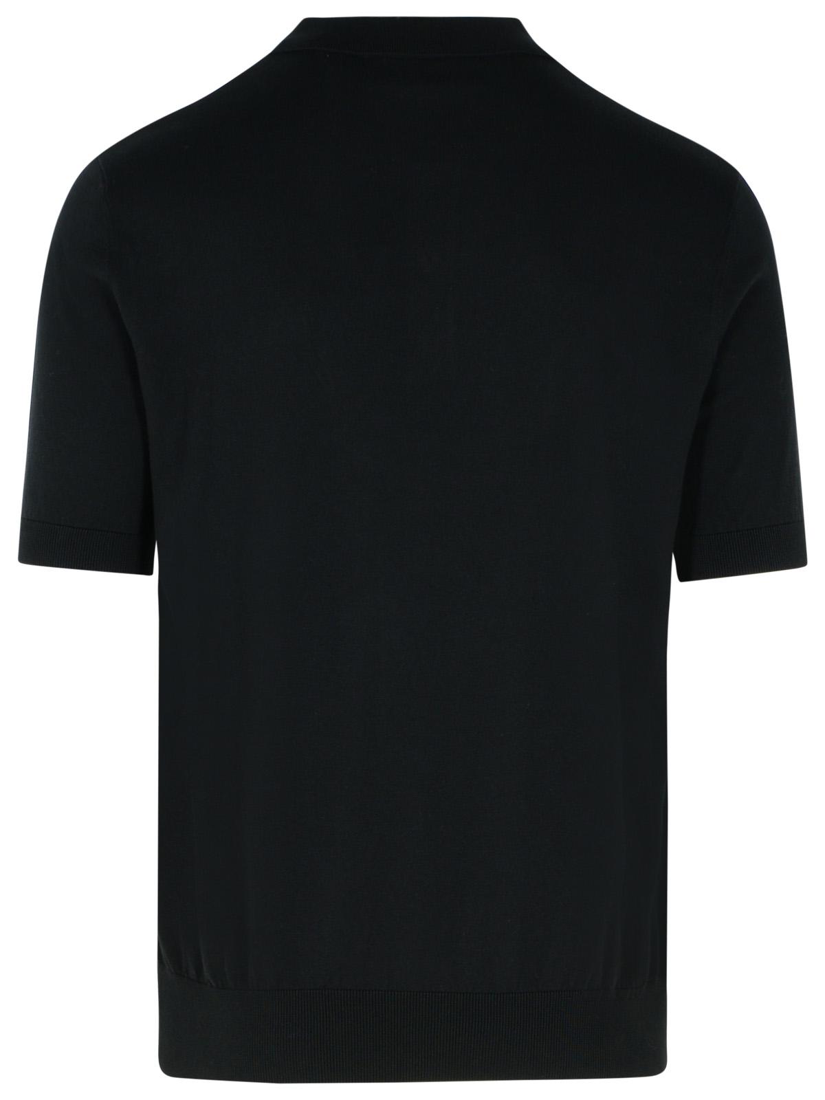 Dsquared2 Black Cotton Polo Shirt Men